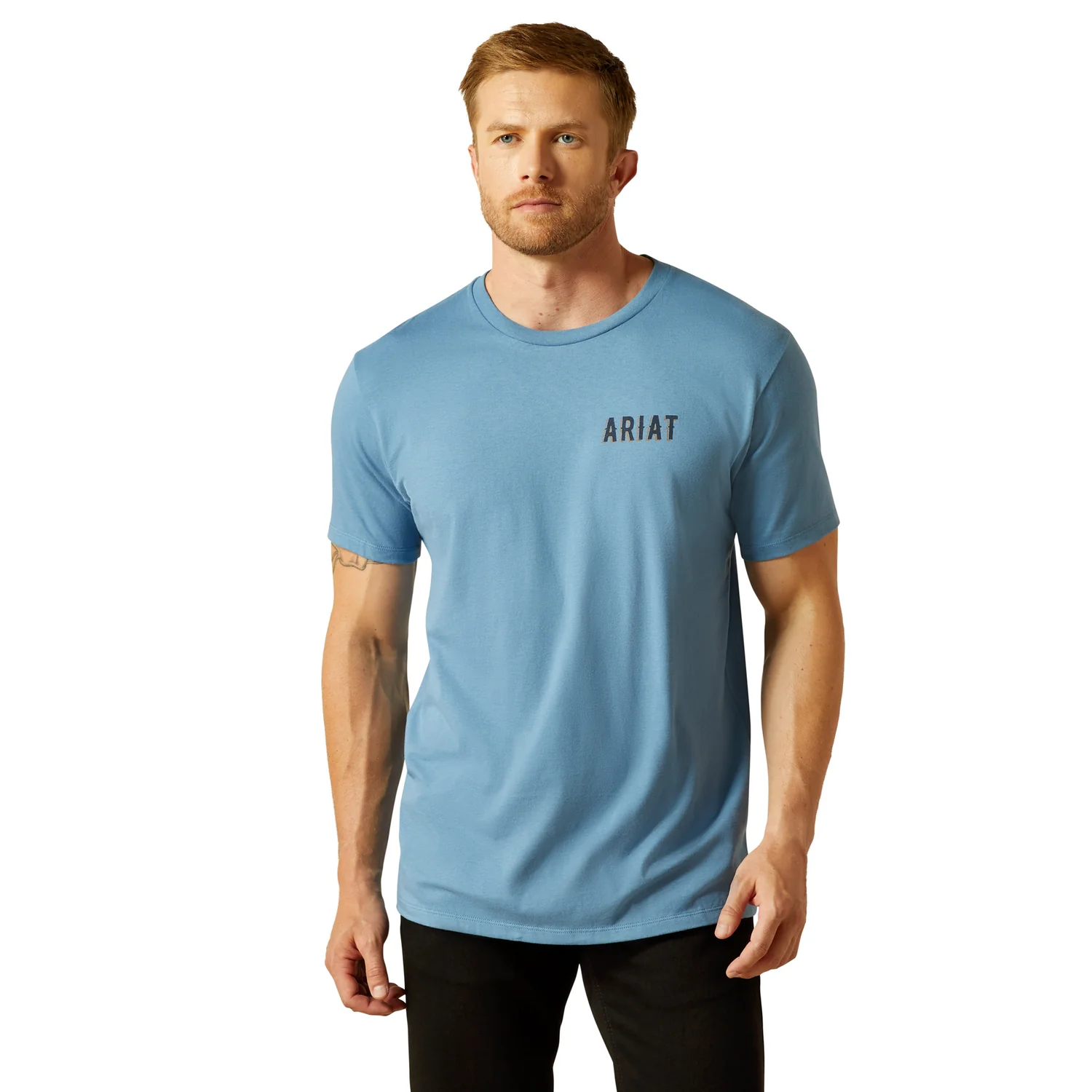 Ariat Men's Blazing Saddle Tee - Coronet Blue