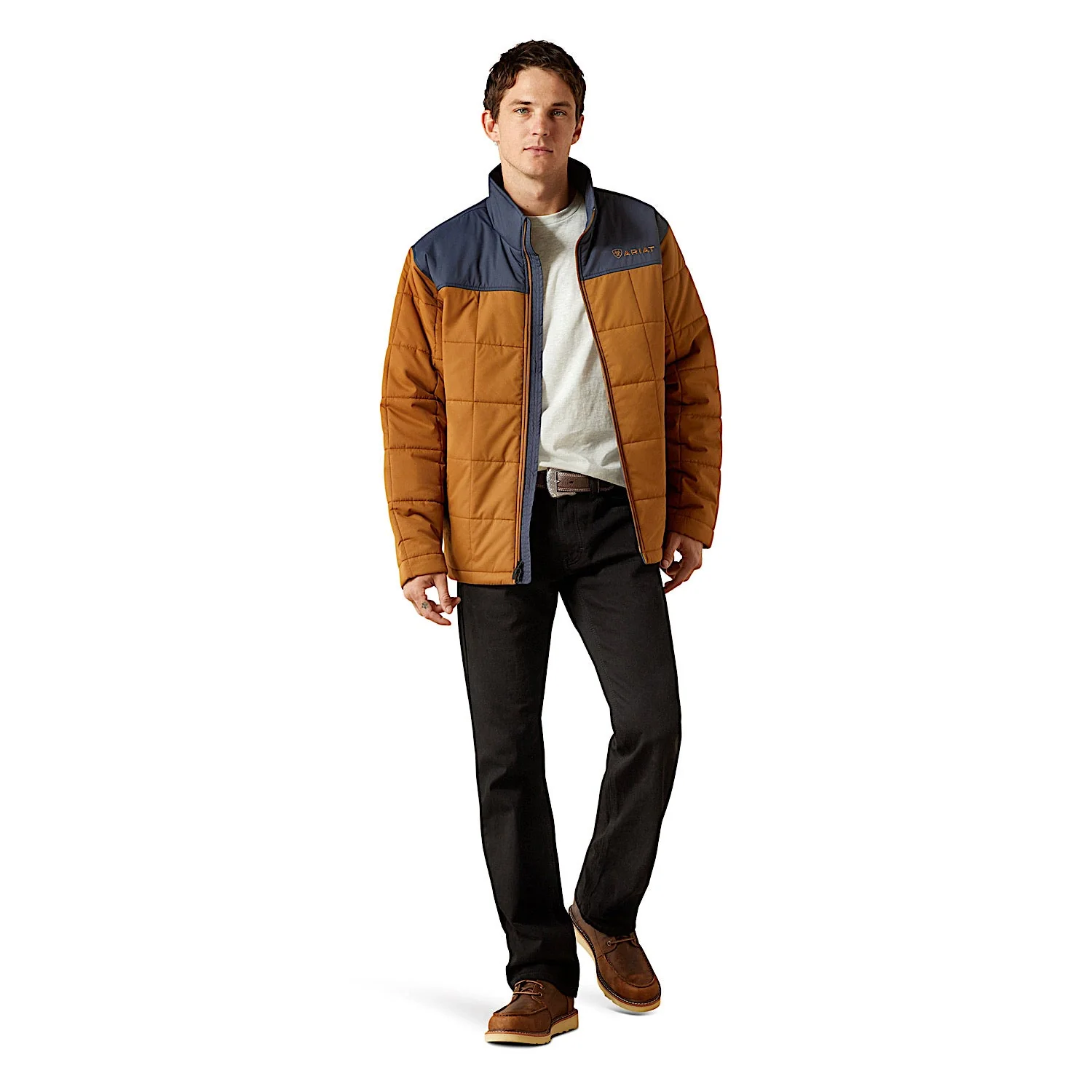Ariat Men's Cruis Insulated Jacket - Blue Nights/Almond - Image 3