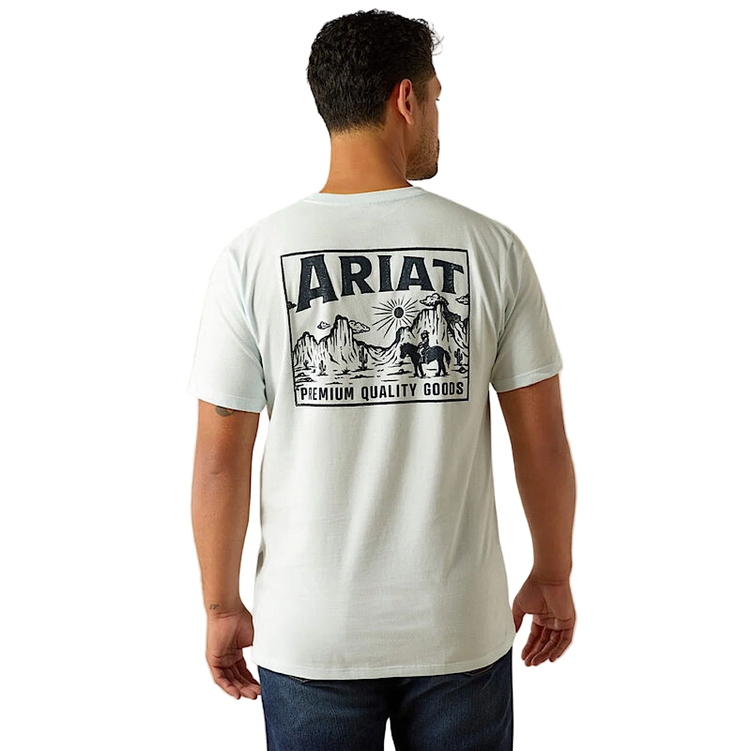 Ariat Men's Echo Valley T-Shirt - Quiet Tide - Image 2