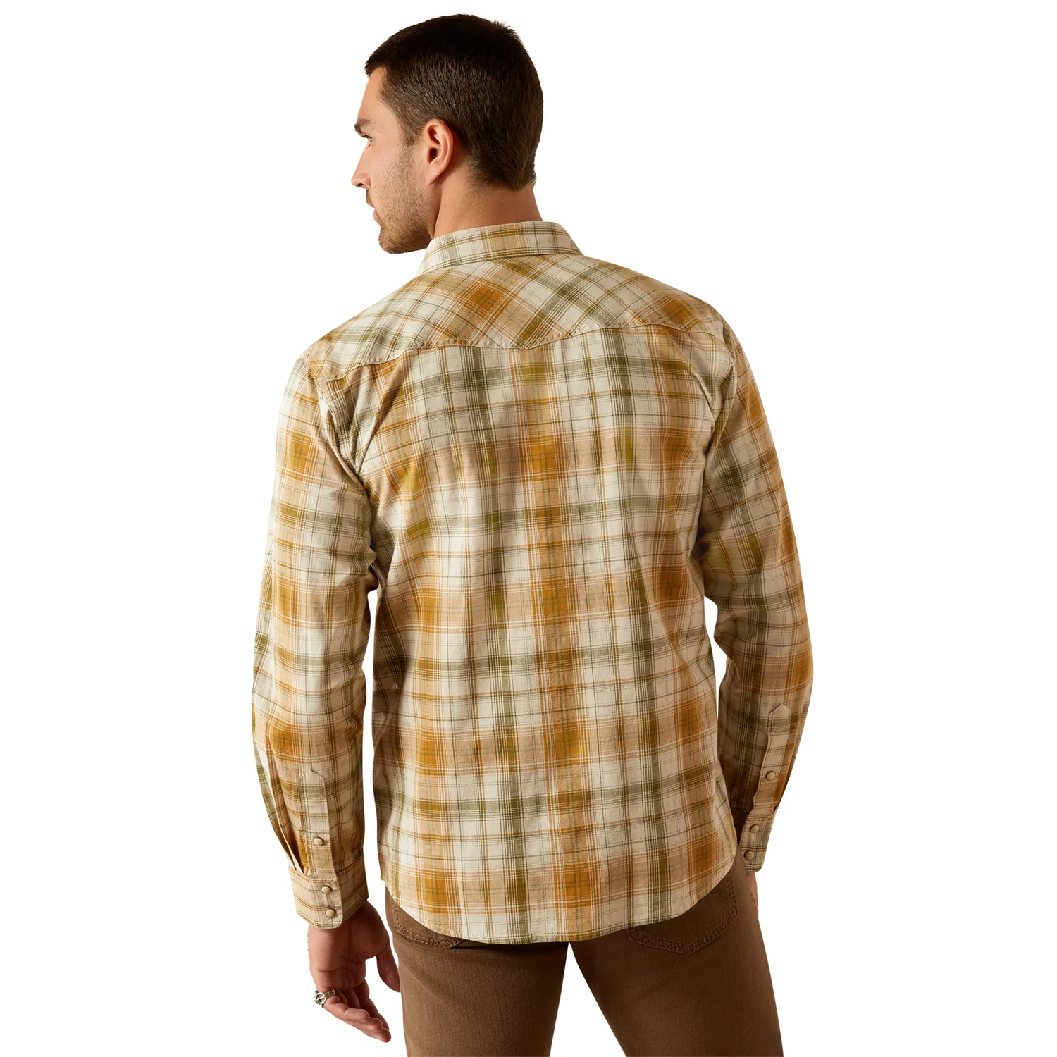 Ariat Men's Halston Retro Fit Shirt - Khaki - Image 2