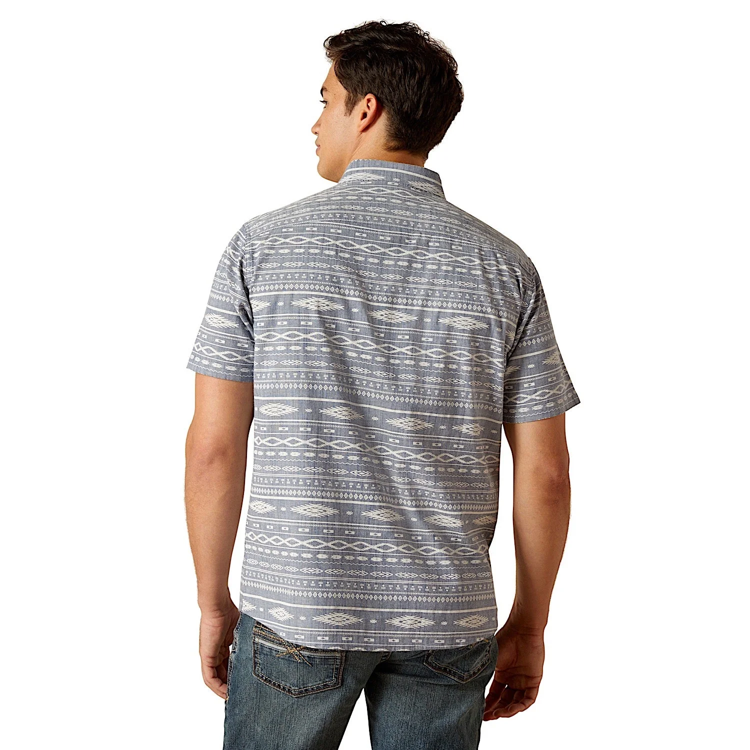 Ariat Men's Mack Modern Fit Shirt - Chambray Blue - Image 2
