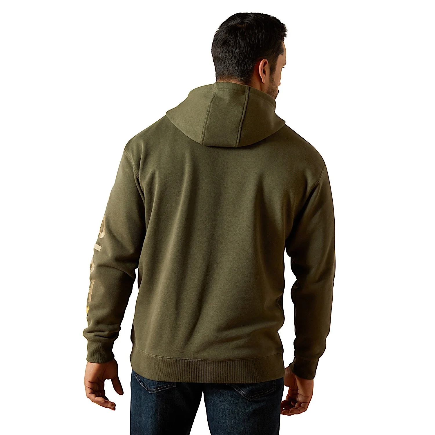 Ariat Men's Rebar Graphic Hoodie - Grape Leaf/Dried Herb - Image 2