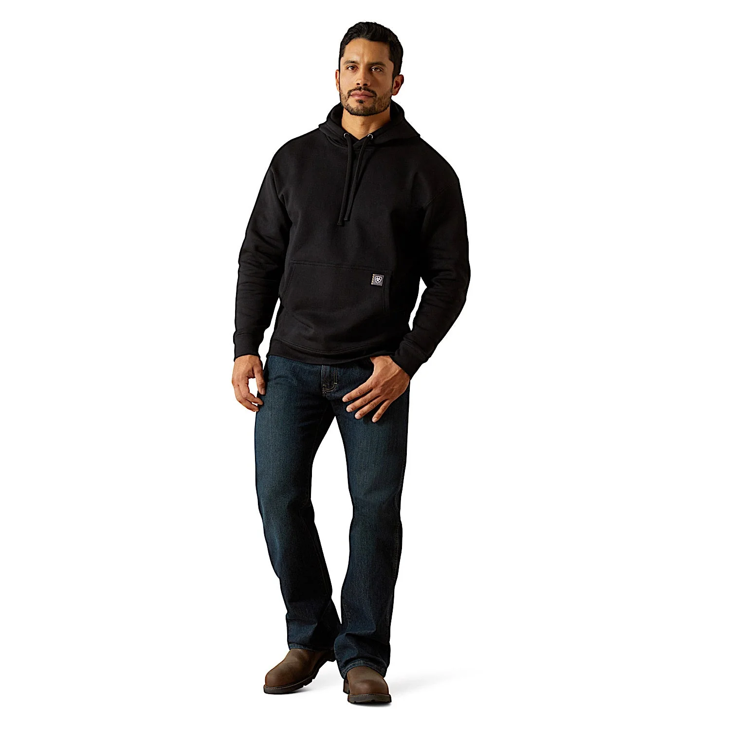 Ariat Men's Rebar Workman Bare Knuckle Hoodie - Black - Image 3