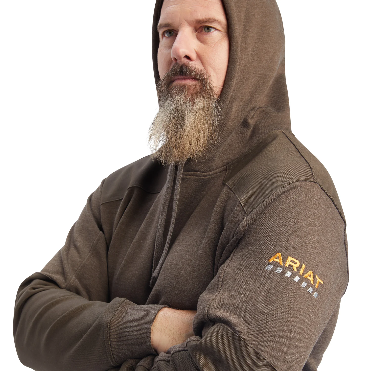 Ariat Men's Rebar Workman DuraCanvas Hood - Heather Wren/Wren - Image 3