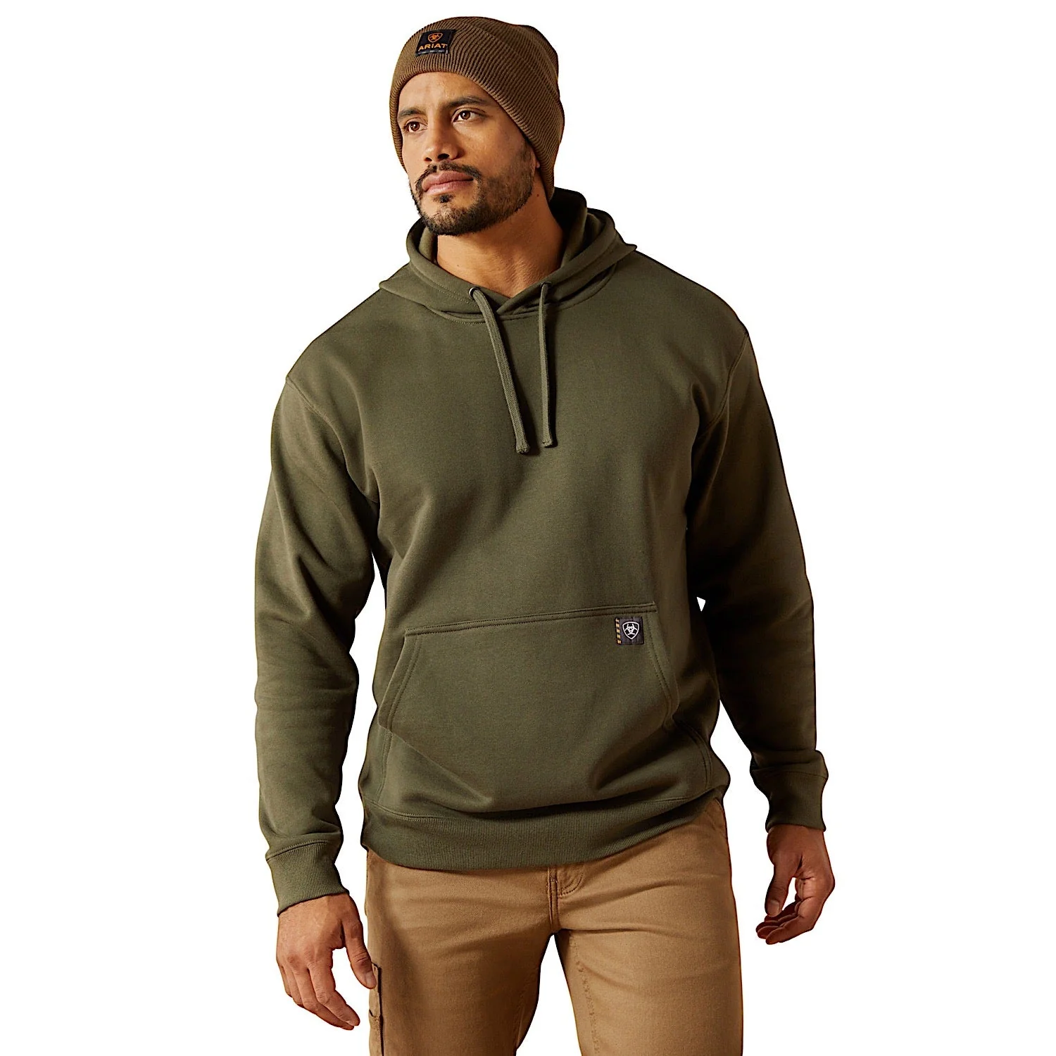 Ariat Men's Rebar Workman Hardhead Hoodie - Grape Leaf - Image 2