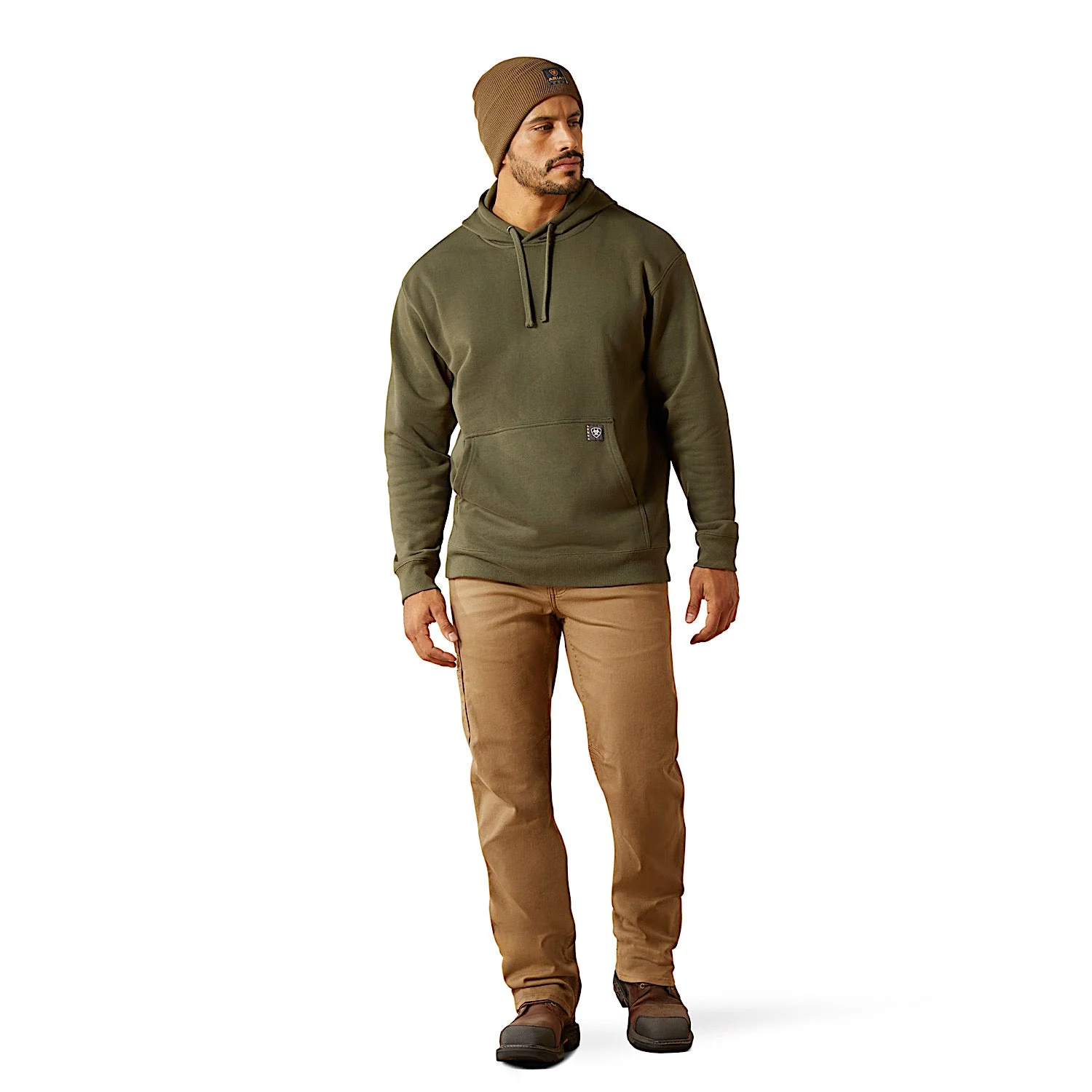 Ariat Men's Rebar Workman Hardhead Hoodie - Grape Leaf - Image 3