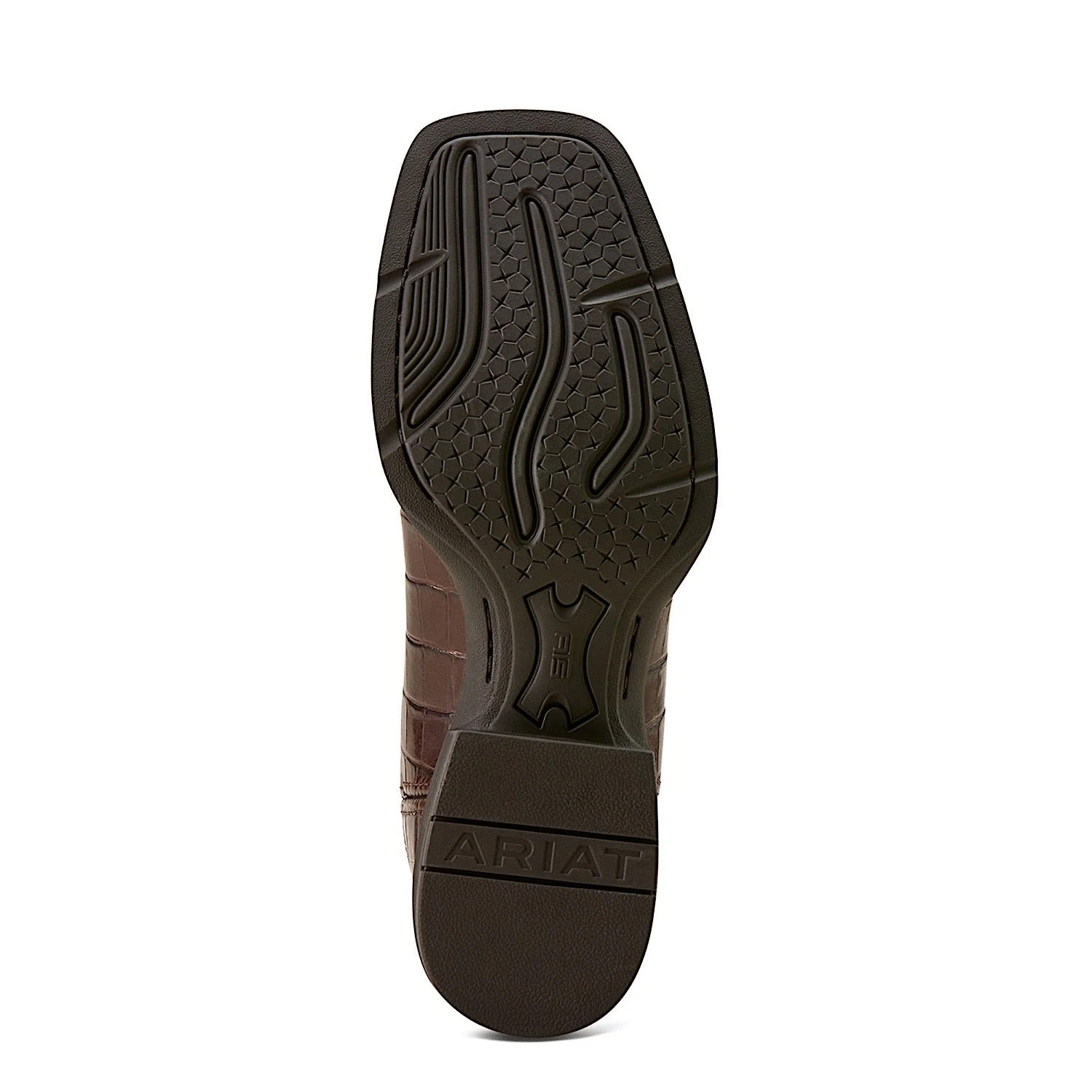 Ariat Men's Sport Latigo Wide Square Toe Cowboy Boot - Chocolate Croc Print/Bitter Chocolate - Image 3
