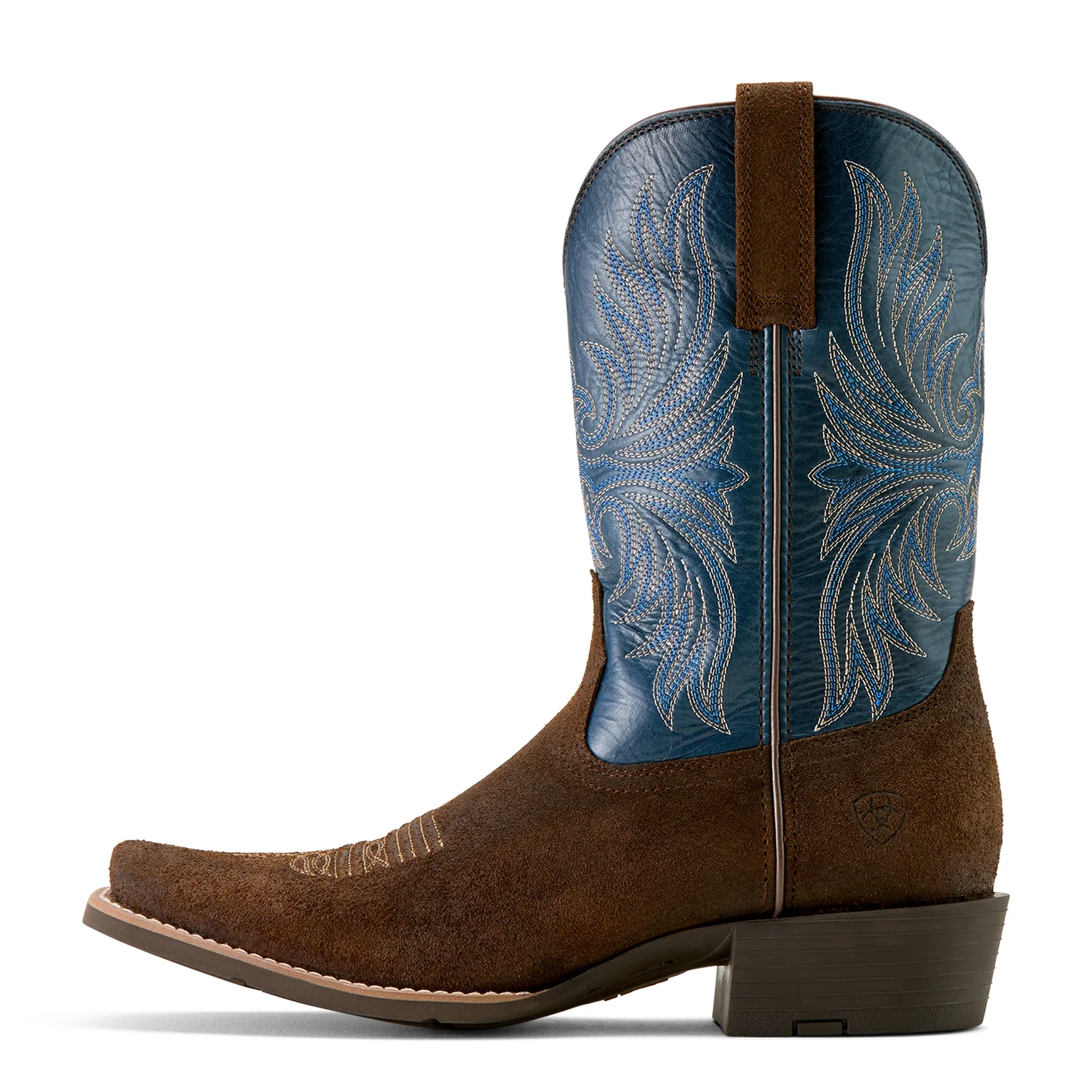 Ariat Men's Sport Narrow Cutter Western Boot - Aged Smokehouse Roughout/Midnight Blue - Image 3