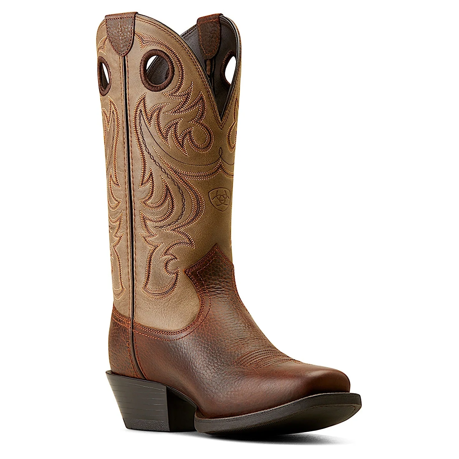 Ariat Men's Sport Square Toe - Brown Oiled Rowdy/Brown Bomber - Image 6