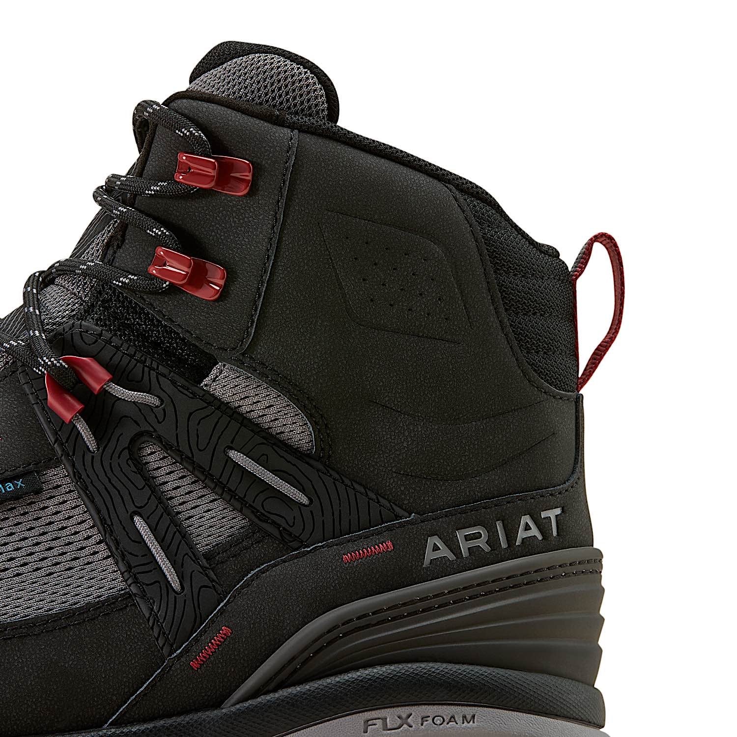 Ariat Men's Traverse Mid Waterproof Hiking Boot - Black/Grey - Image 8