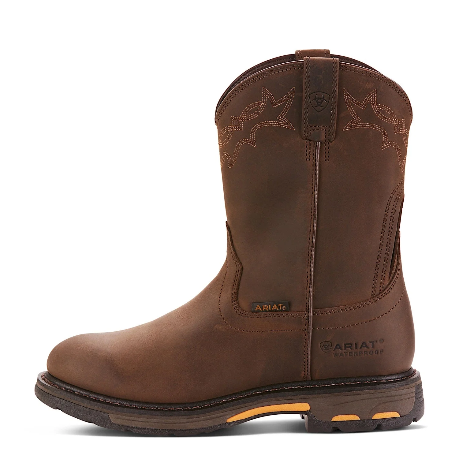 Ariat Men's Workhog Pull On Boot H20 Oily - Distressed Brown - Image 2