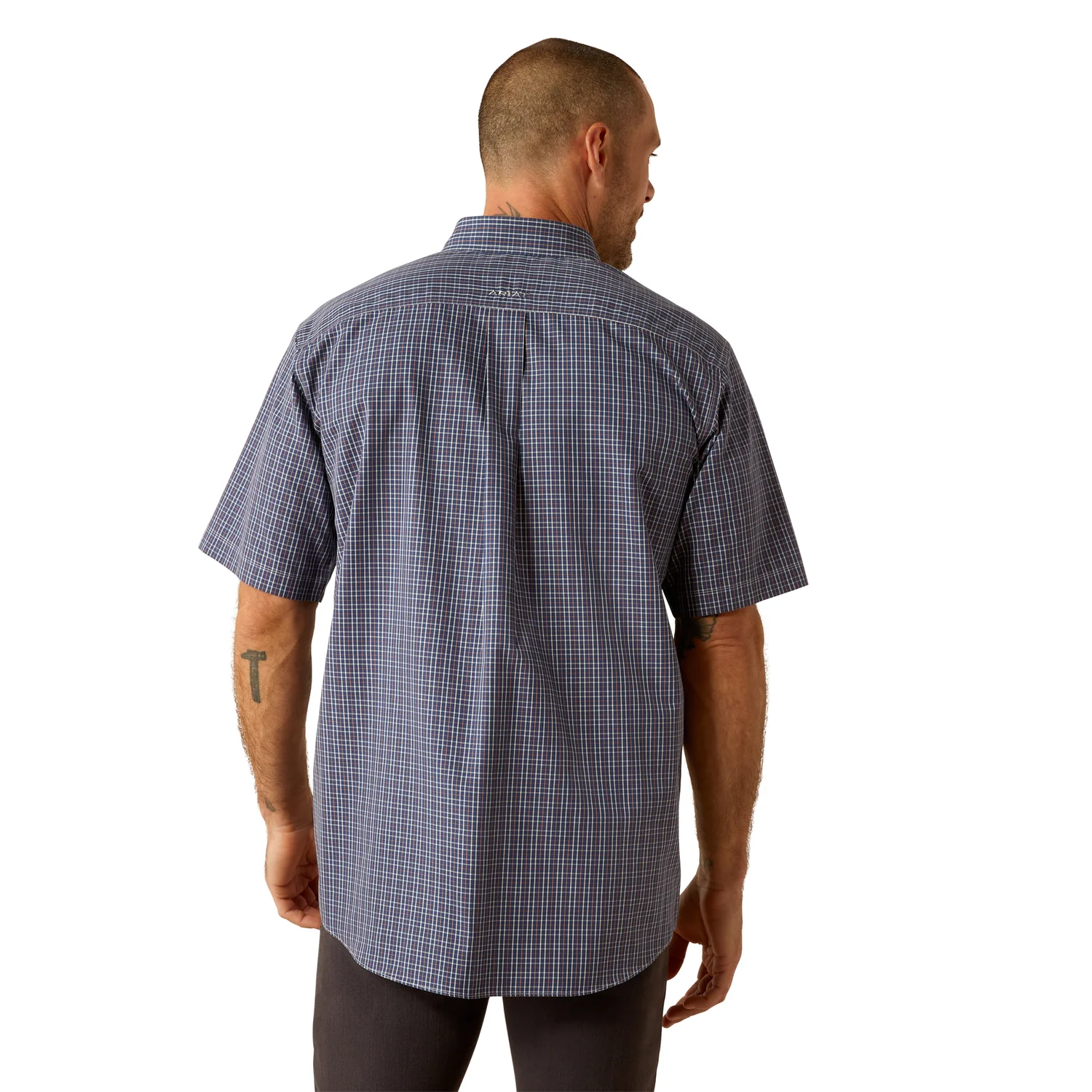 Ariat Men's Wrinkle Free Oaklee Classic Fit Shirt - Navy - Image 2