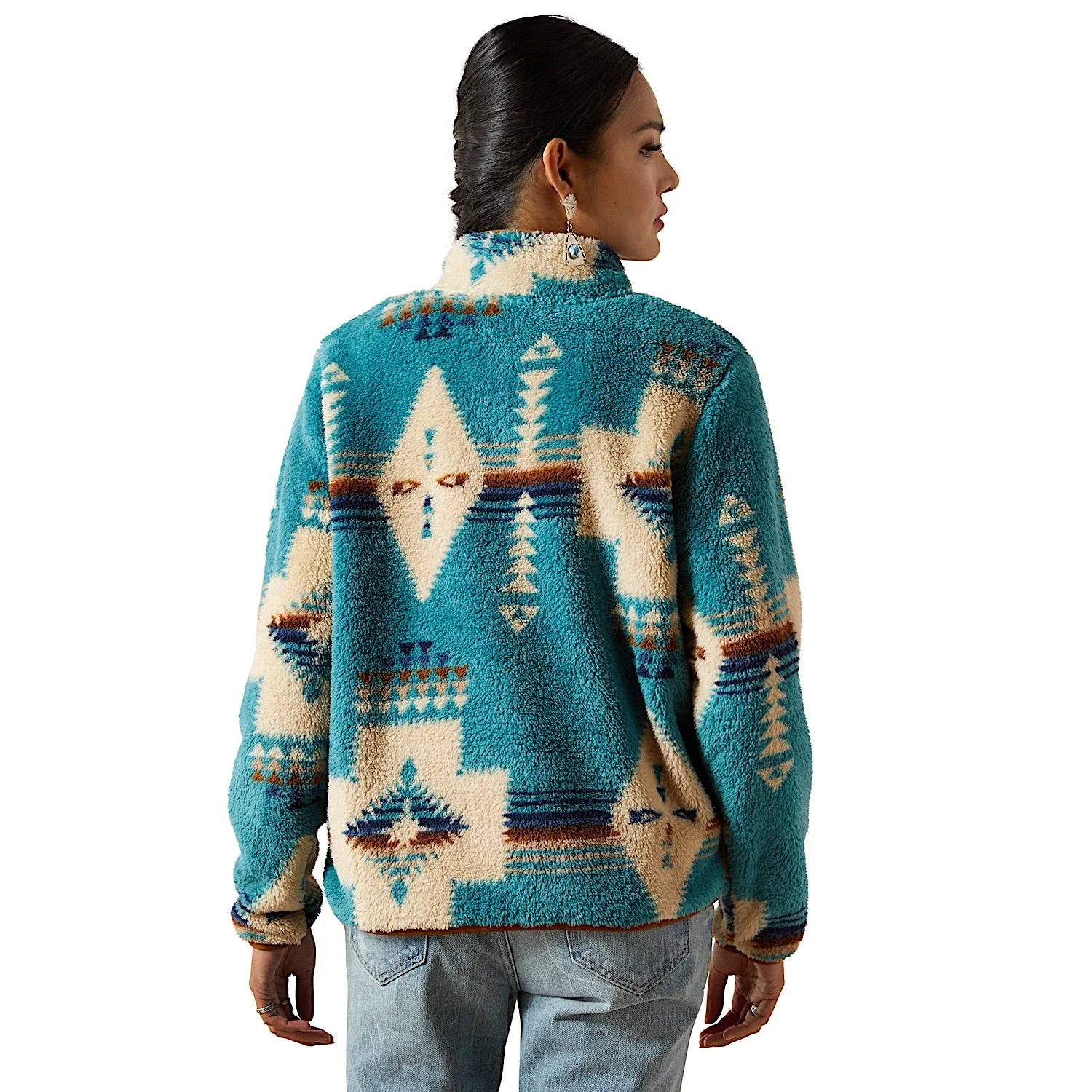 Ariat Women's Berber Snap Front Sweatshirt - Agave SW - Image 2