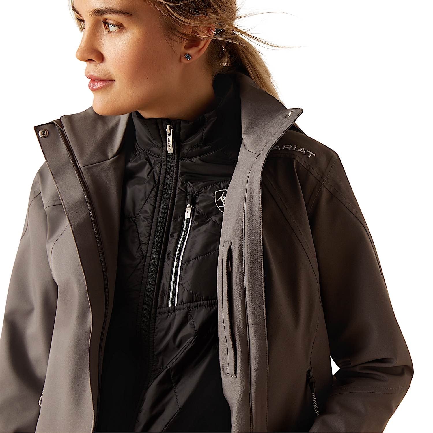 Ariat Women's Coastal H2O Jacket - Plum Grey - Image 5