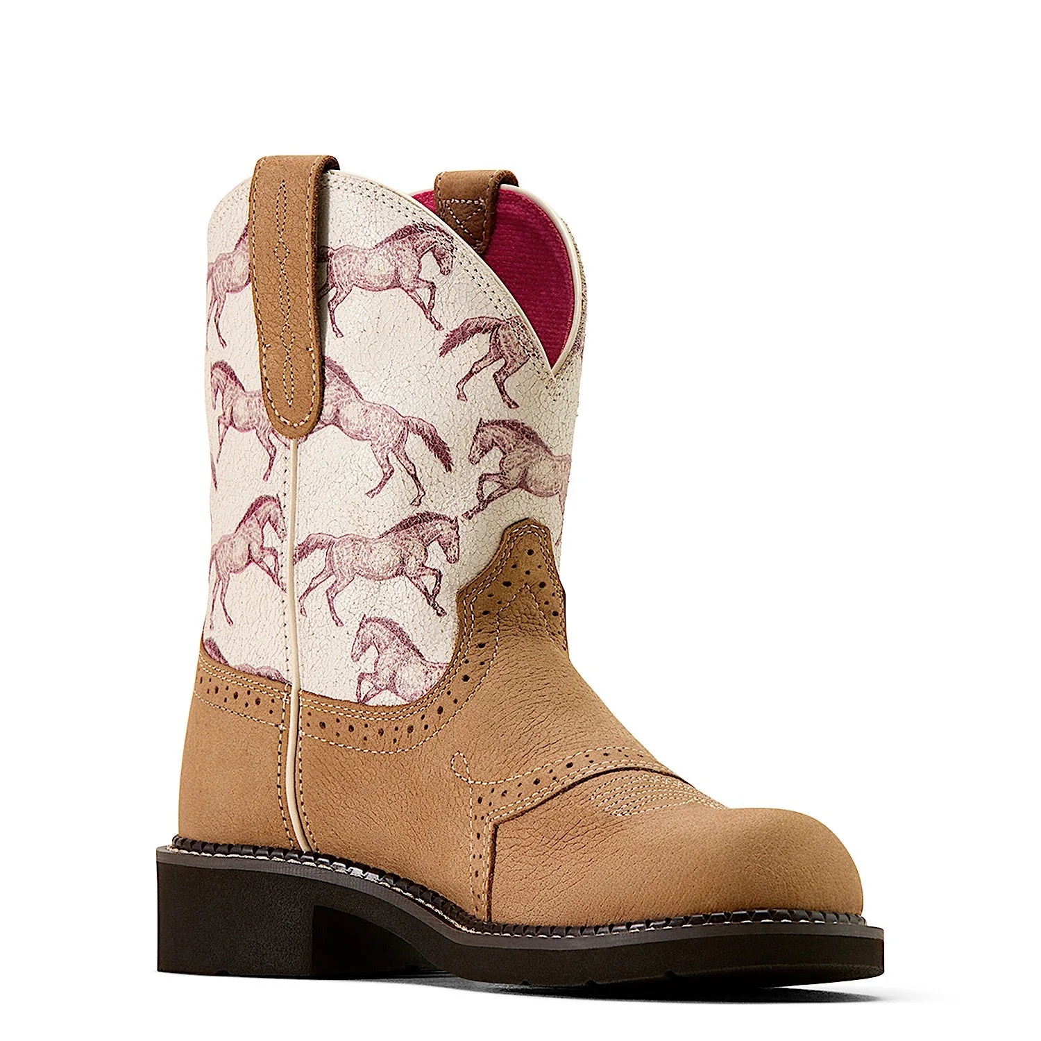 Ariat Women's Fatbaby Heritage Farrah Western Boot - Dusted Brown/Sepia Stampede - Image 6