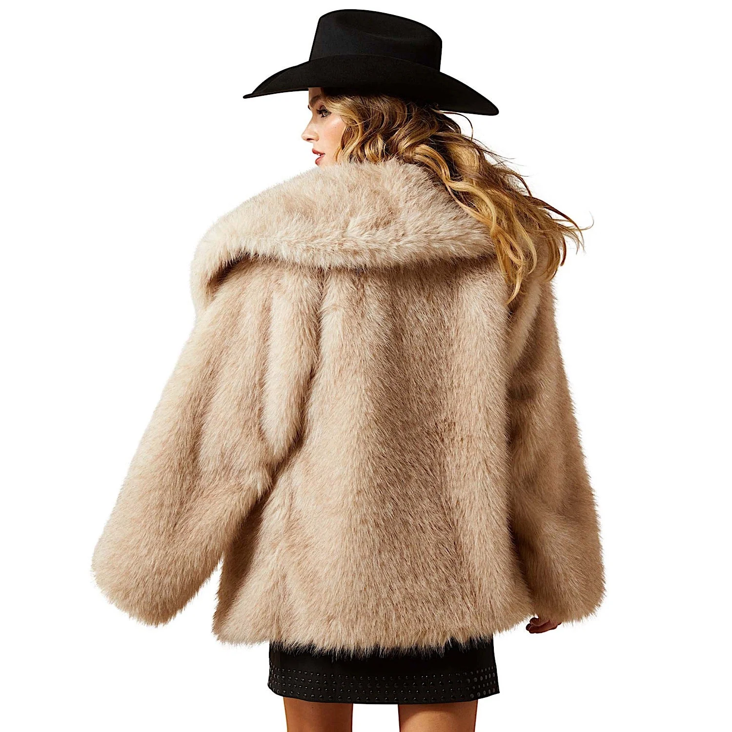 Ariat Women's Faux Fur Coat - Tan - Image 2