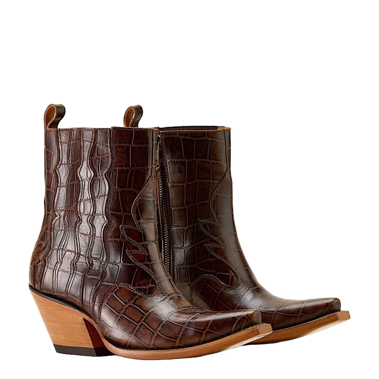 Ariat Women's Jade X Toe Heeled Ankle Boot - Luxe Espresso Print - Image 8