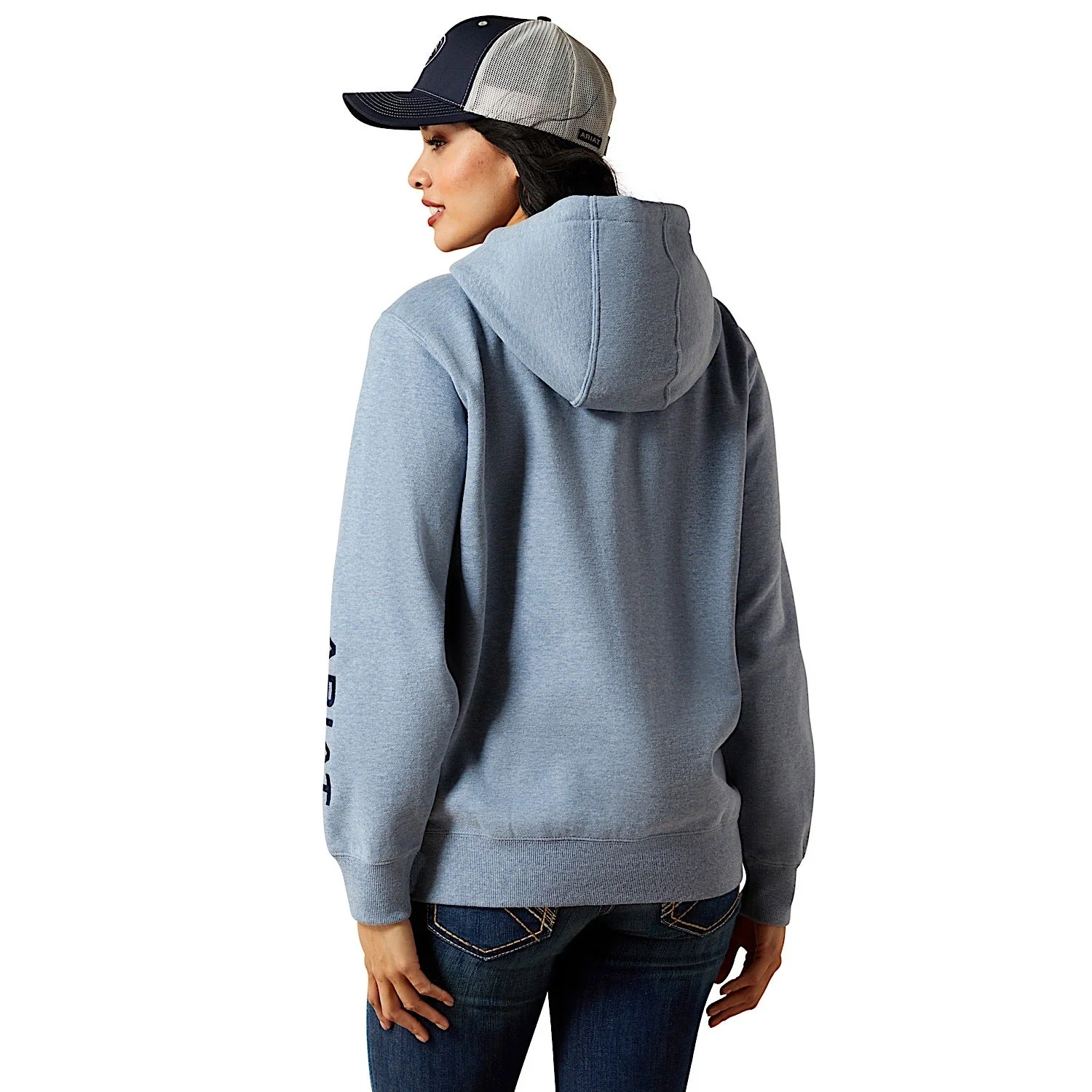 Ariat Women's Logo 2.0 Hoodie - Vintage Indigo Heather - Image 2