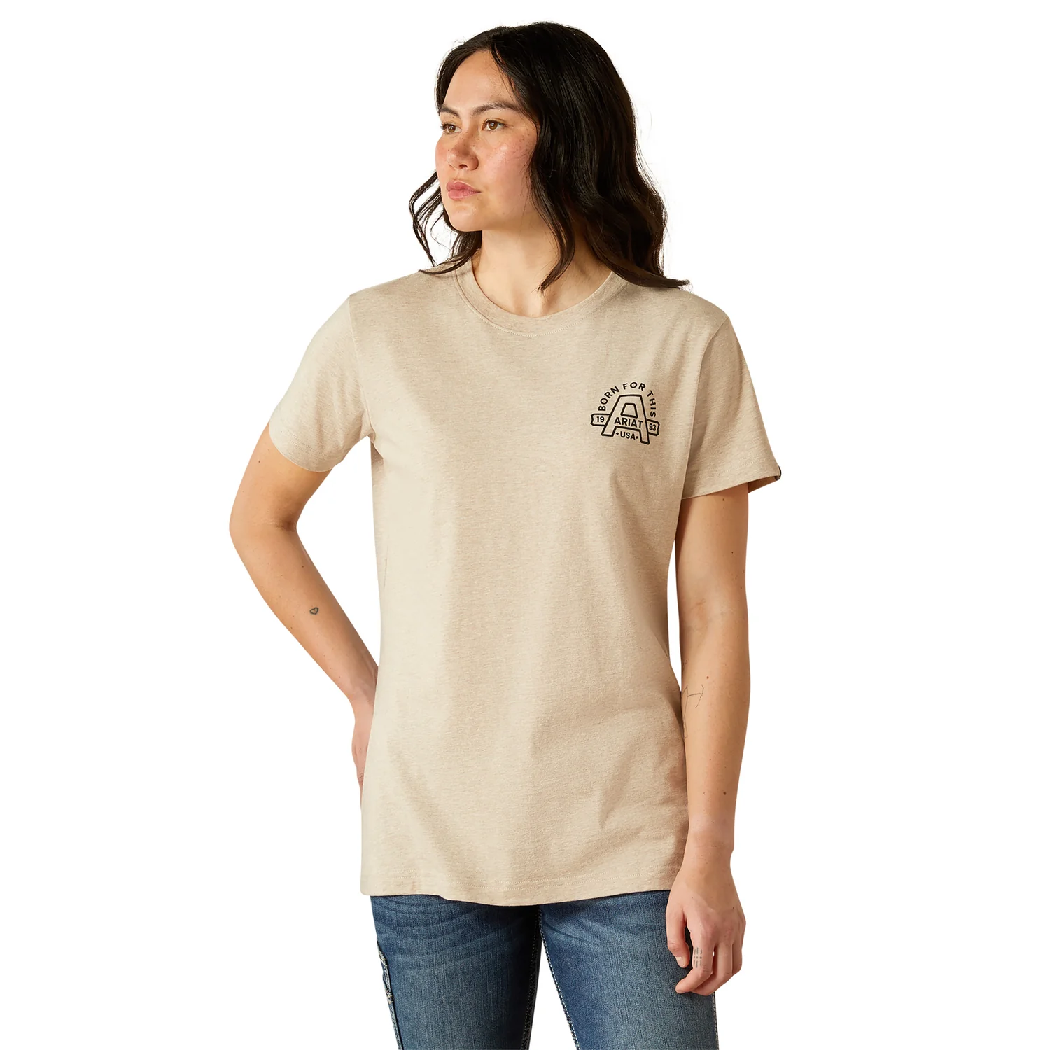 Ariat Women's Rebar Cotton Strong T Shirt - Oatmeal Heather