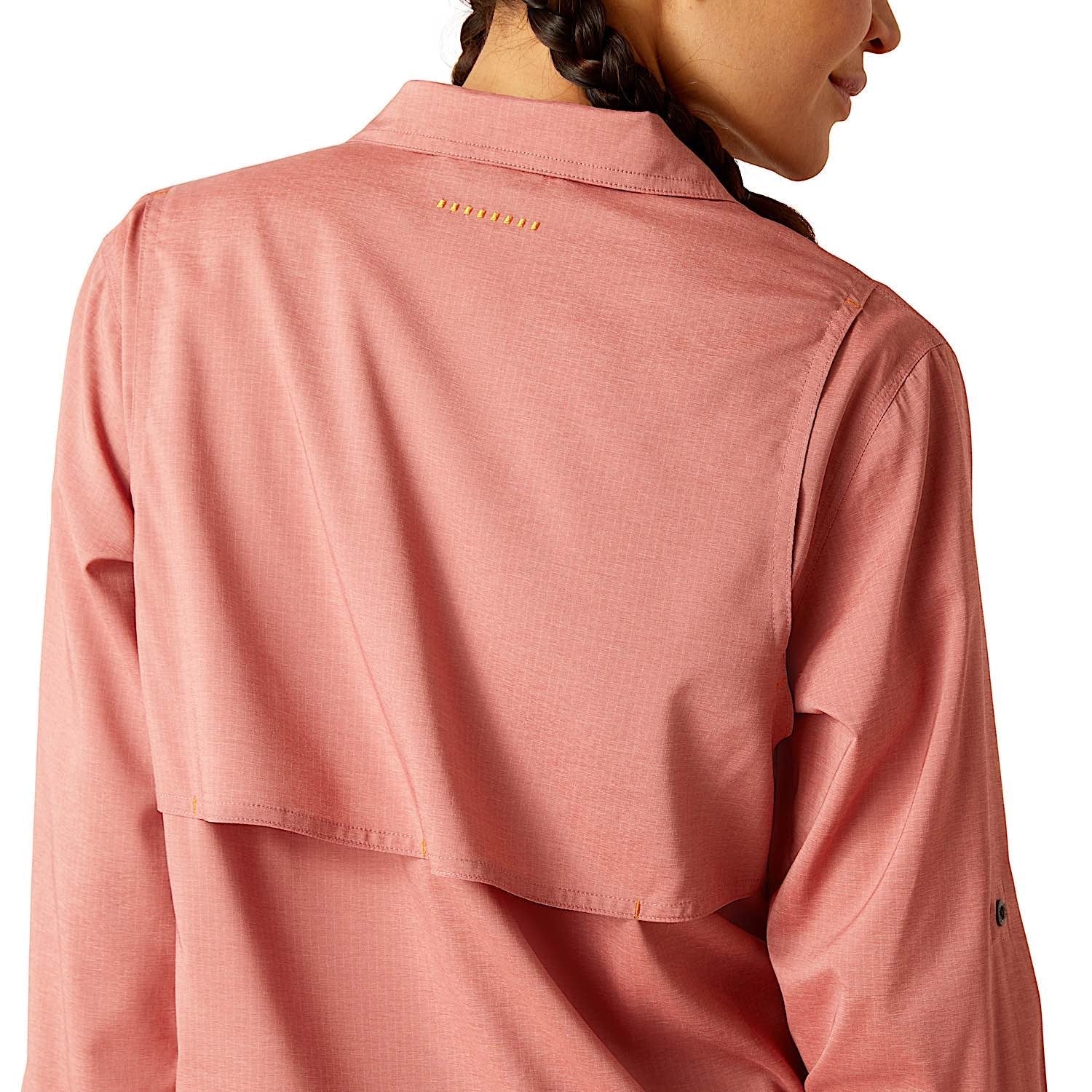 Ariat Women's Rebar Made Tough Venttek Durastretch Work Shirt - Jester Red Heather - Image 4