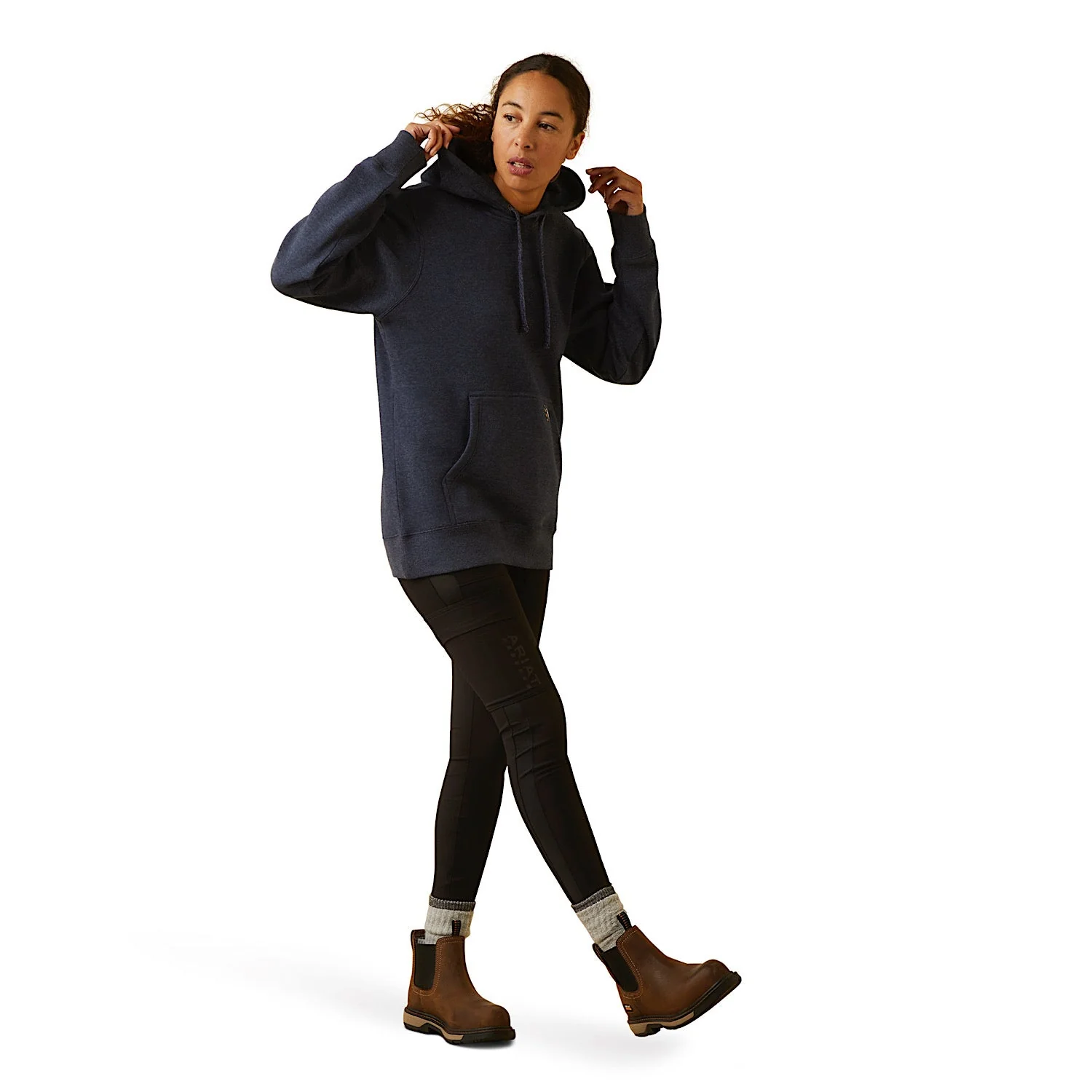 Ariat Women's Superior Hoodie Navy Heather - Image 8