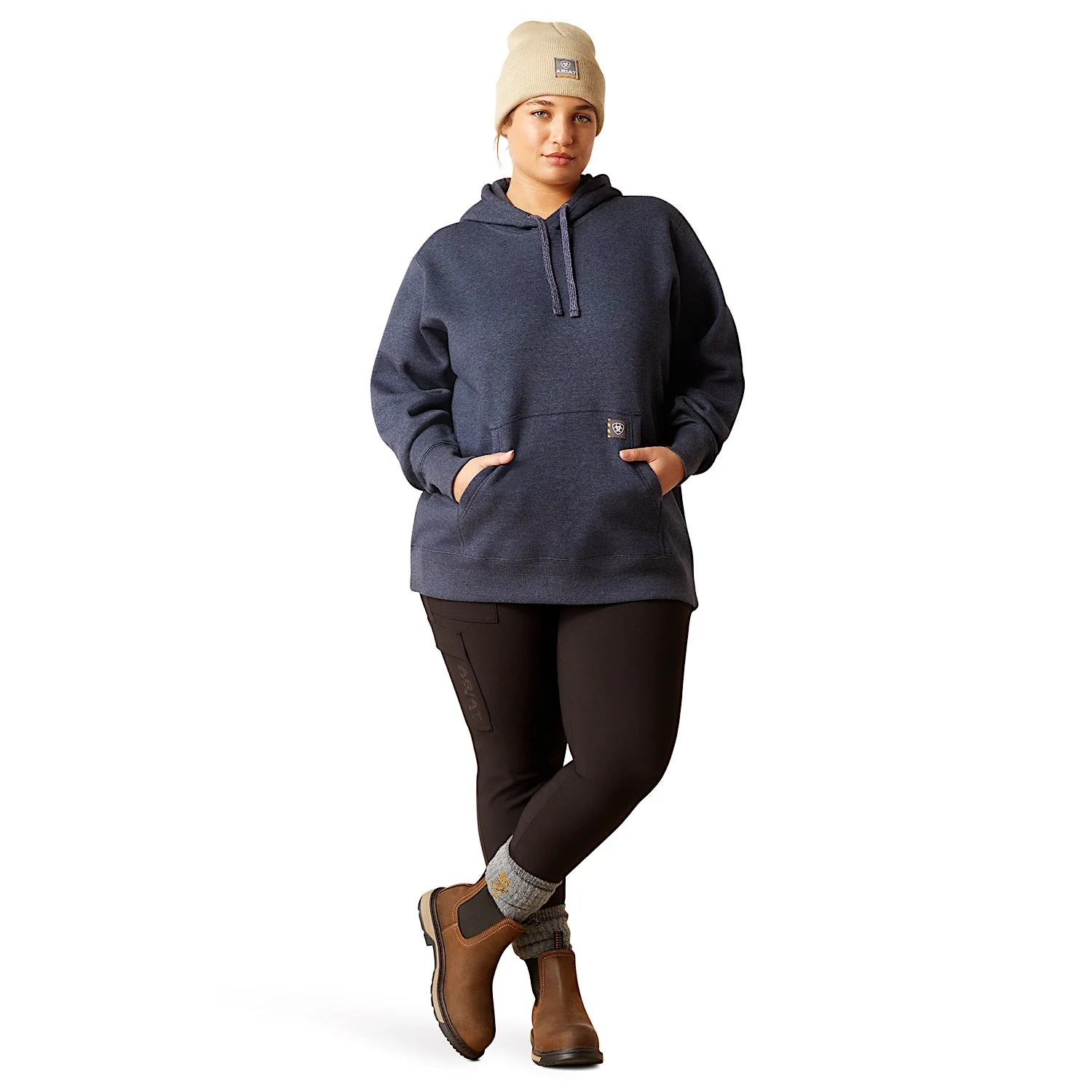 Ariat Women's Superior Hoodie Navy Heather - Image 9