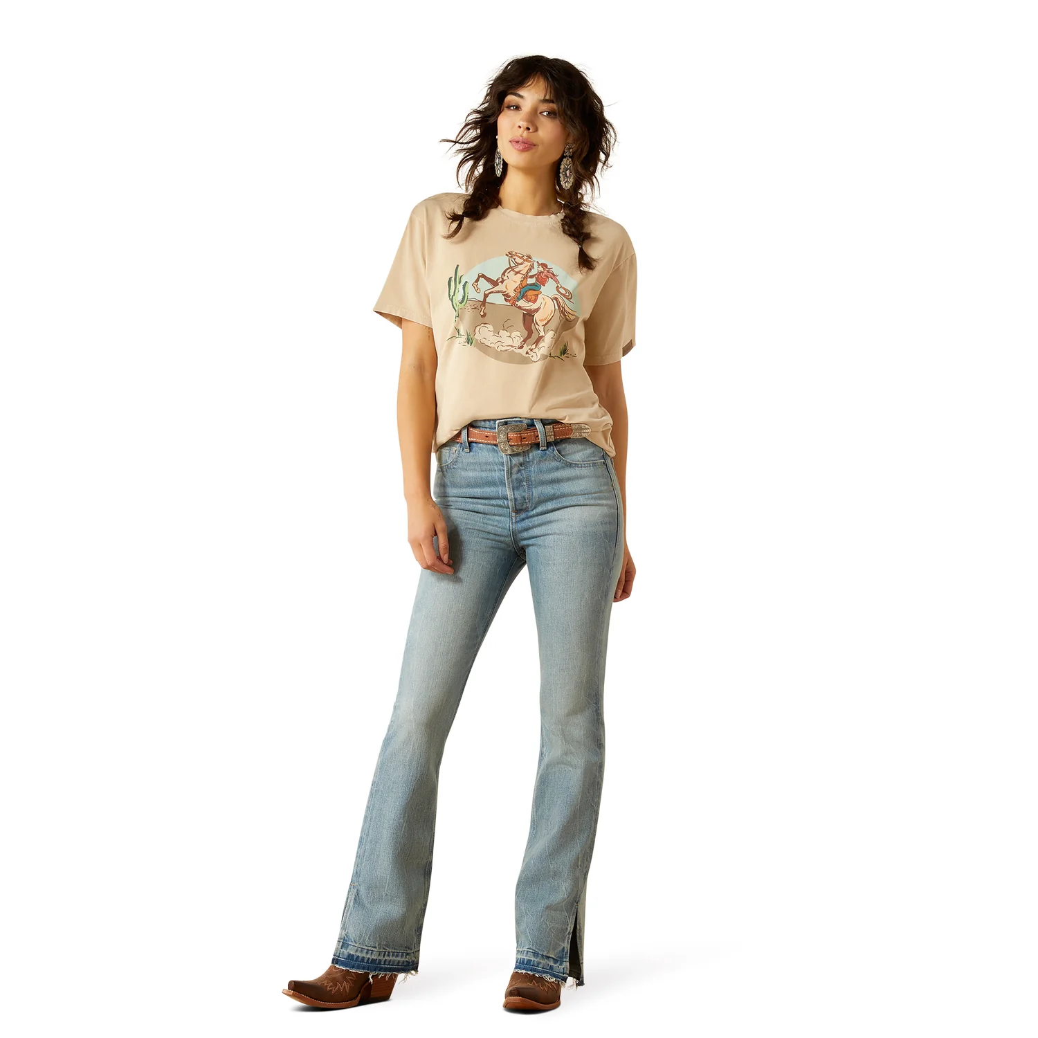 Ariat Women's Ultra High Rise Boot Cut Slit Jean - Tomboy Jazmine - Image 6