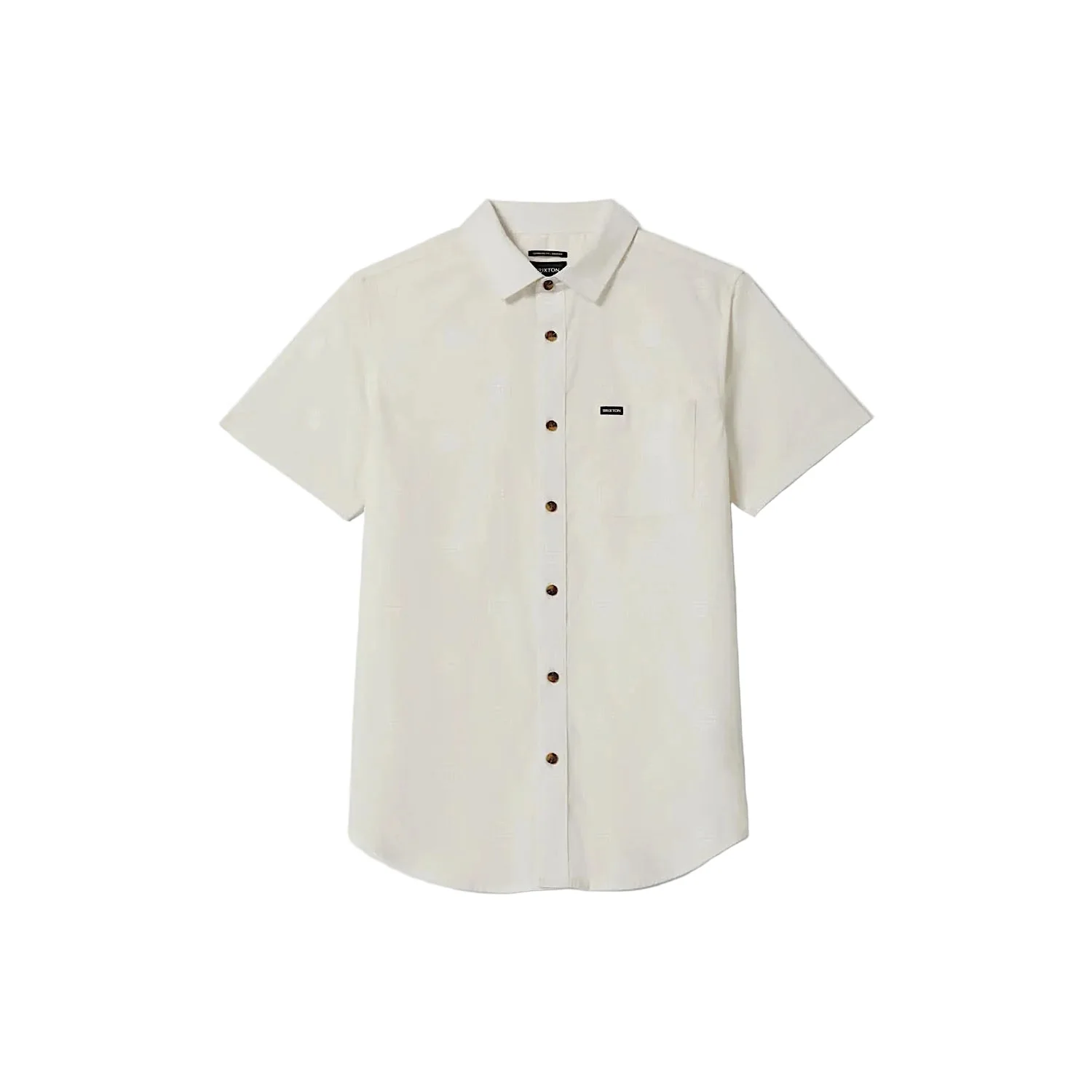 Brixton Men's Charter Print Short Sleeve Shirt - Off White Geo - Image 4