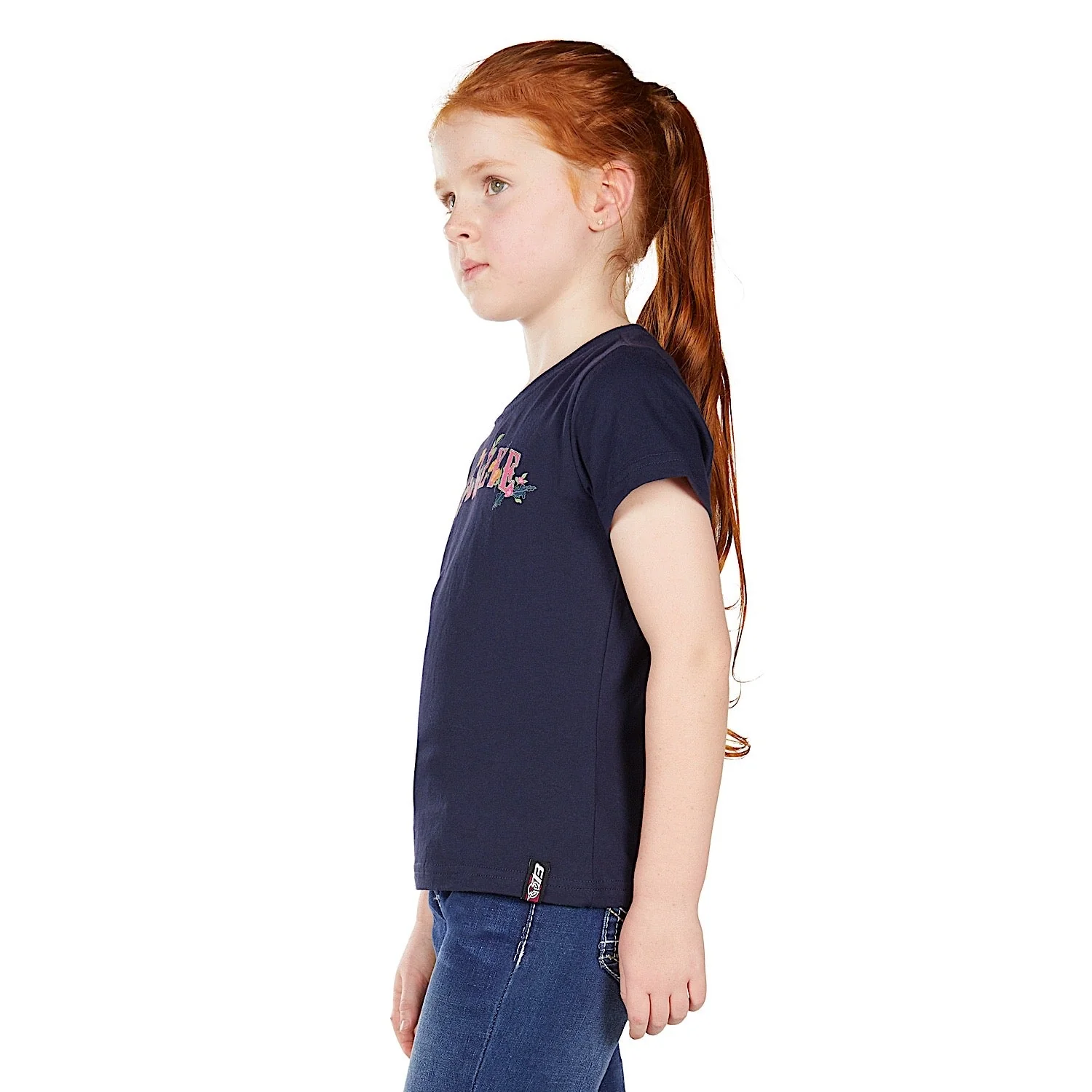 Bullzye Girl's Nova Short Sleeve T Shirt - Navy - Image 3