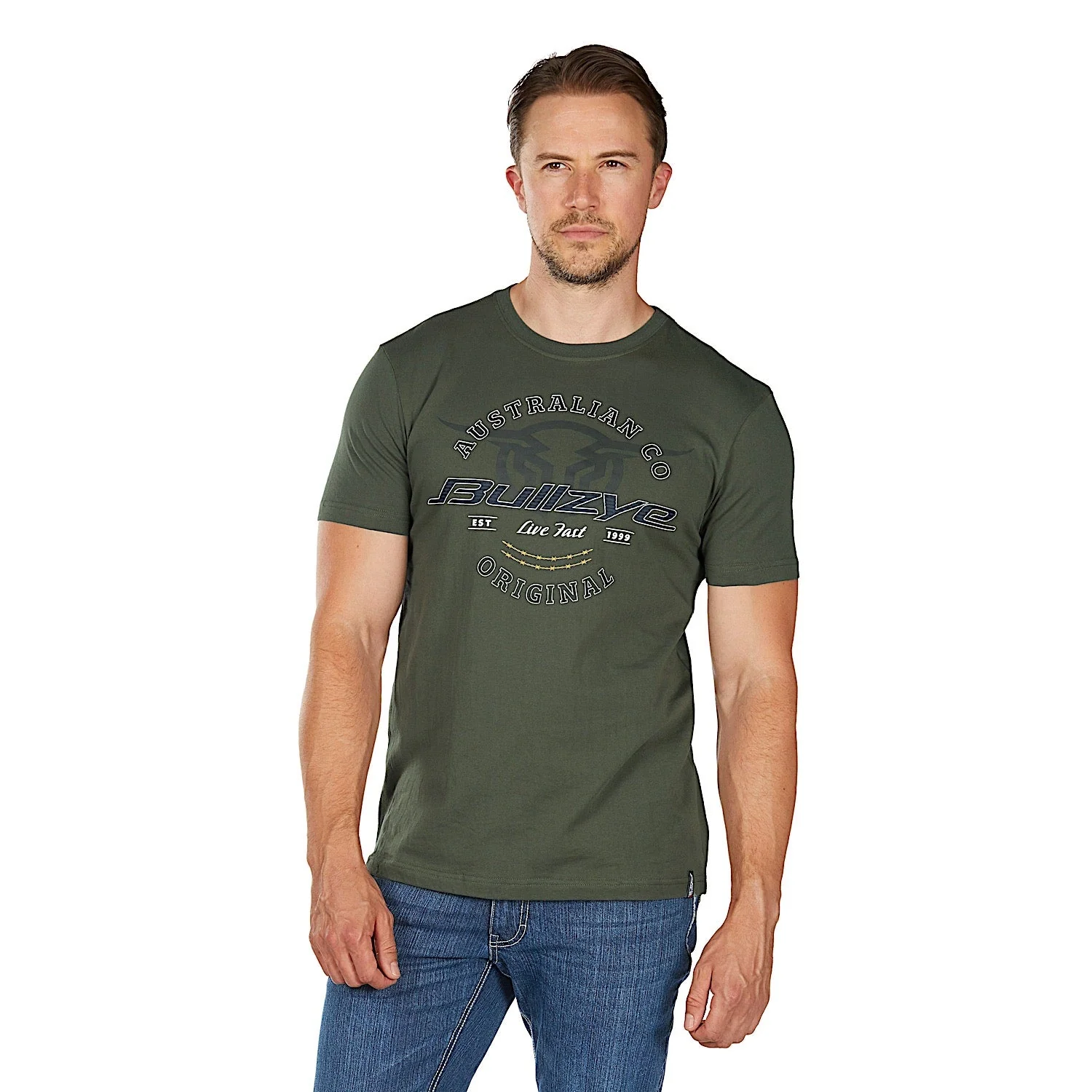 Bullzye Men's Live Fast T Shirt - Green