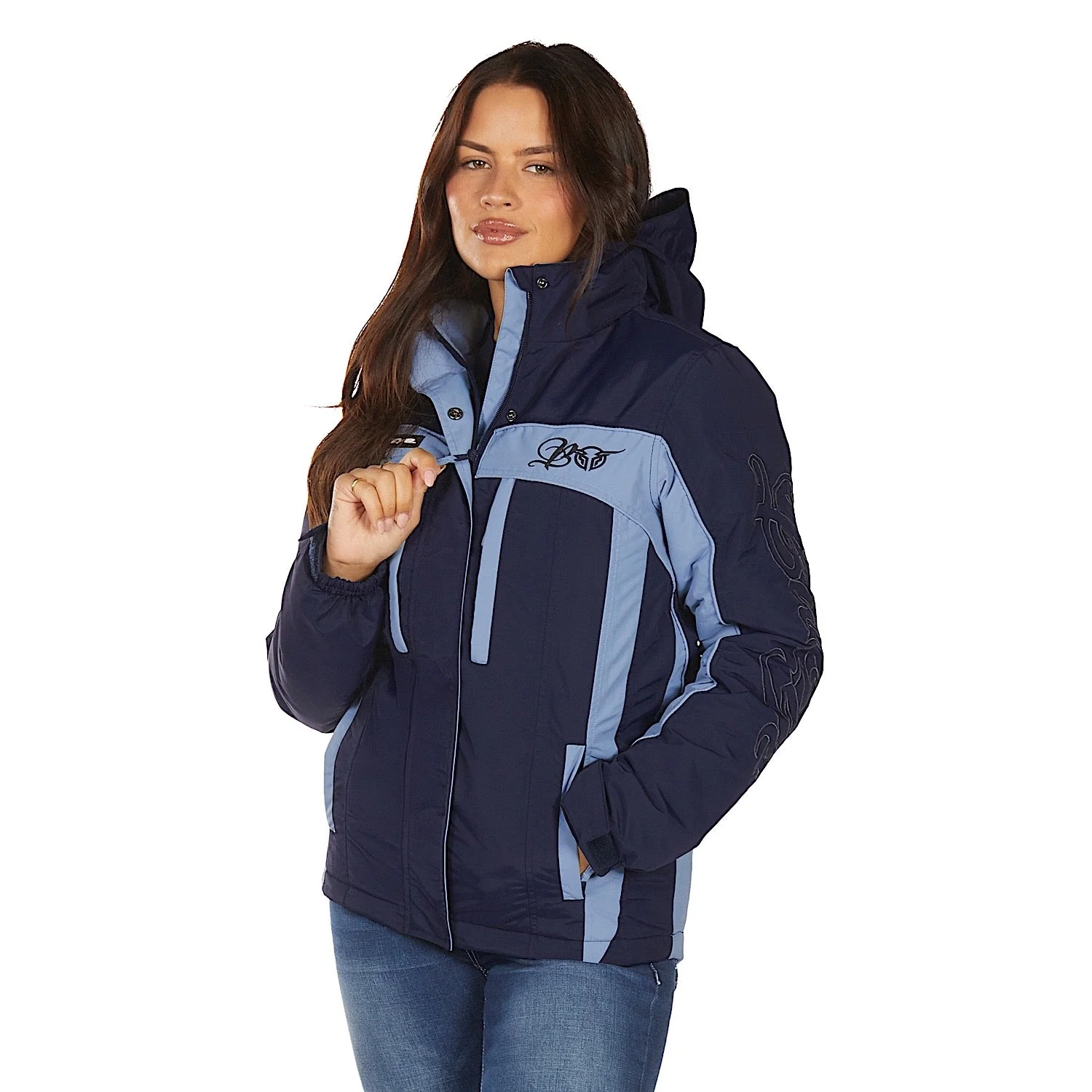 Bullzye Women's Carla Jacket - Light Blue/Navy - Image 2