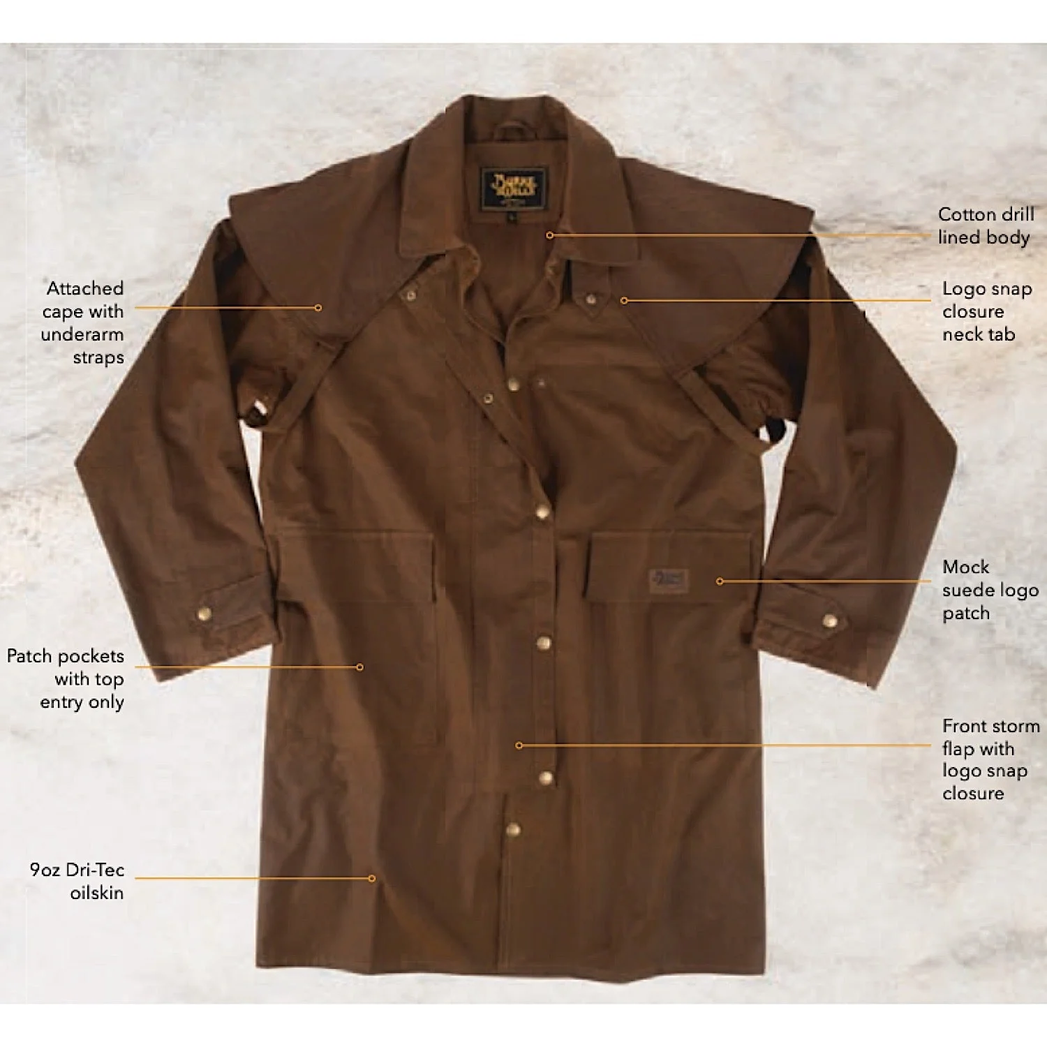 Burke & Wills Stockman Short Coat - Bronze - Image 2