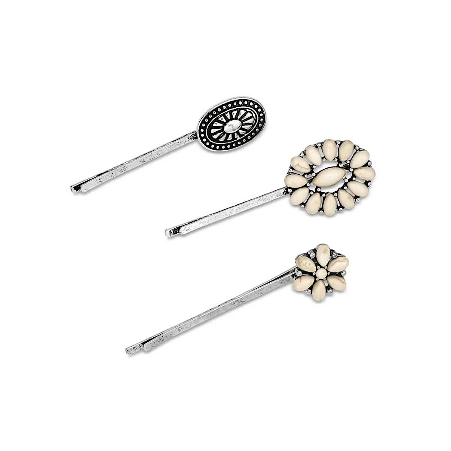 Montana Silversmiths Buffalo Bloom Hair Pin Set