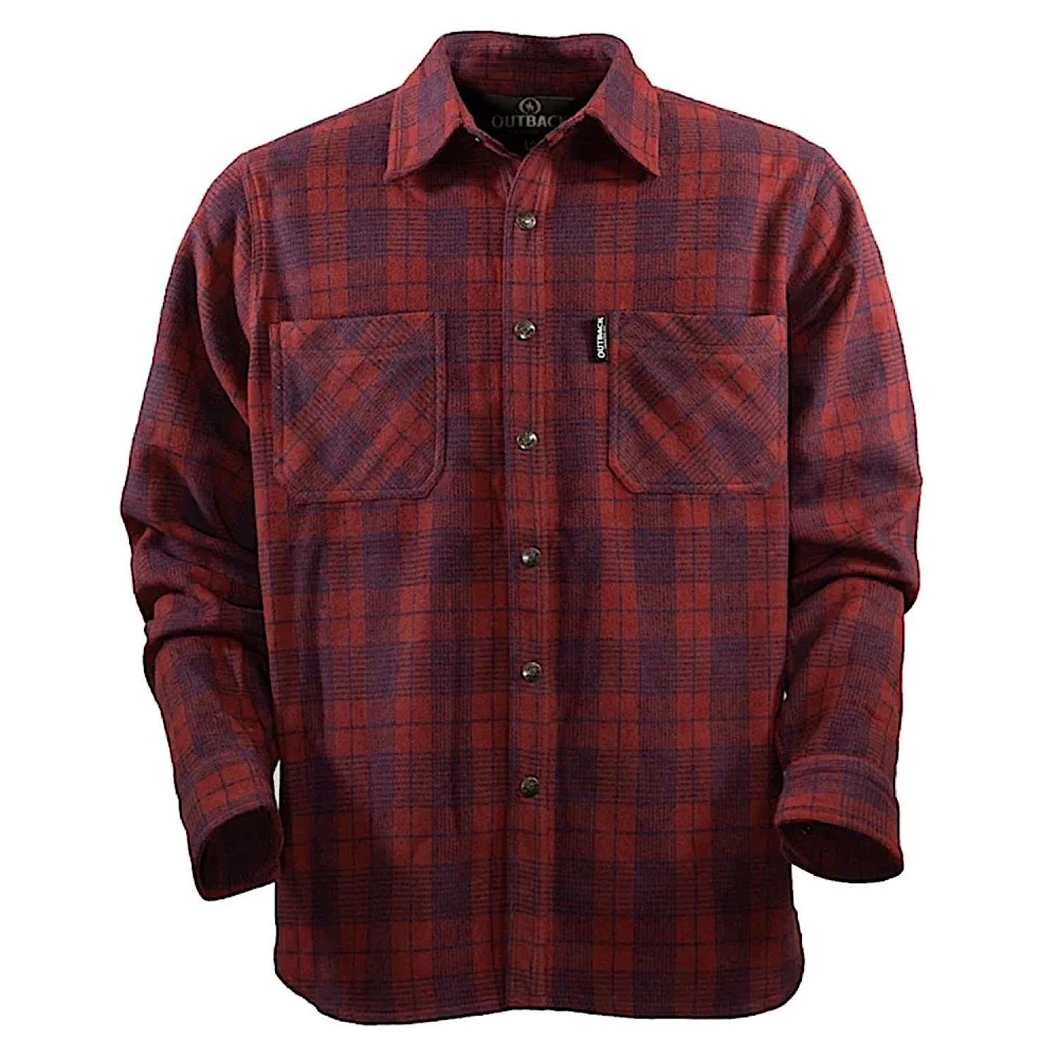 Outback Trading Men's Clyde Big Shirt - Red