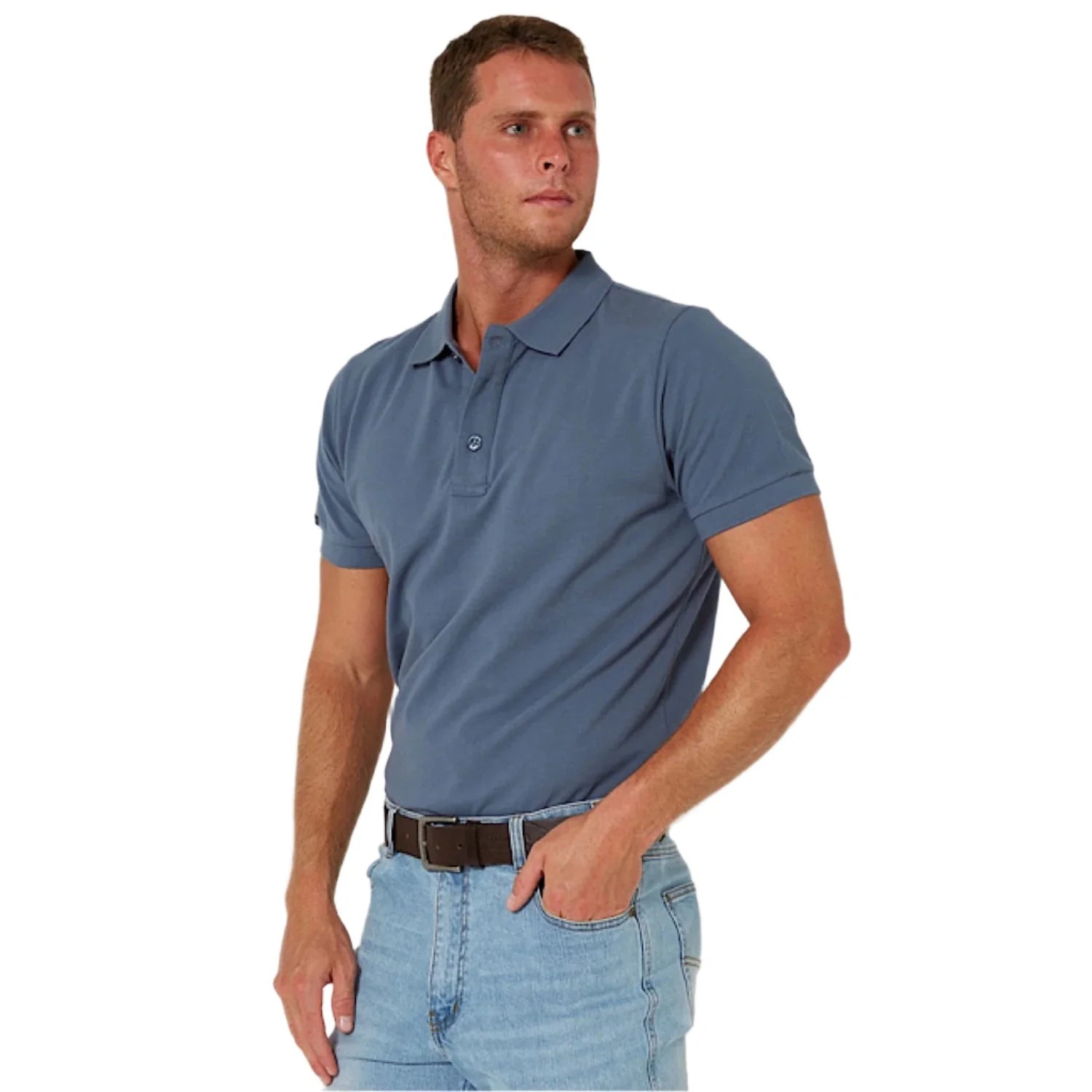 Pilbara Mens Classic Polo - Blue Steel - Image 2