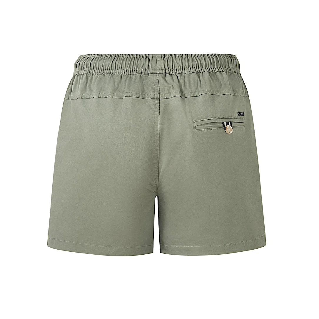 Pilbara Men's Cotton Stretch Walk Short - Pale Olive - Image 2