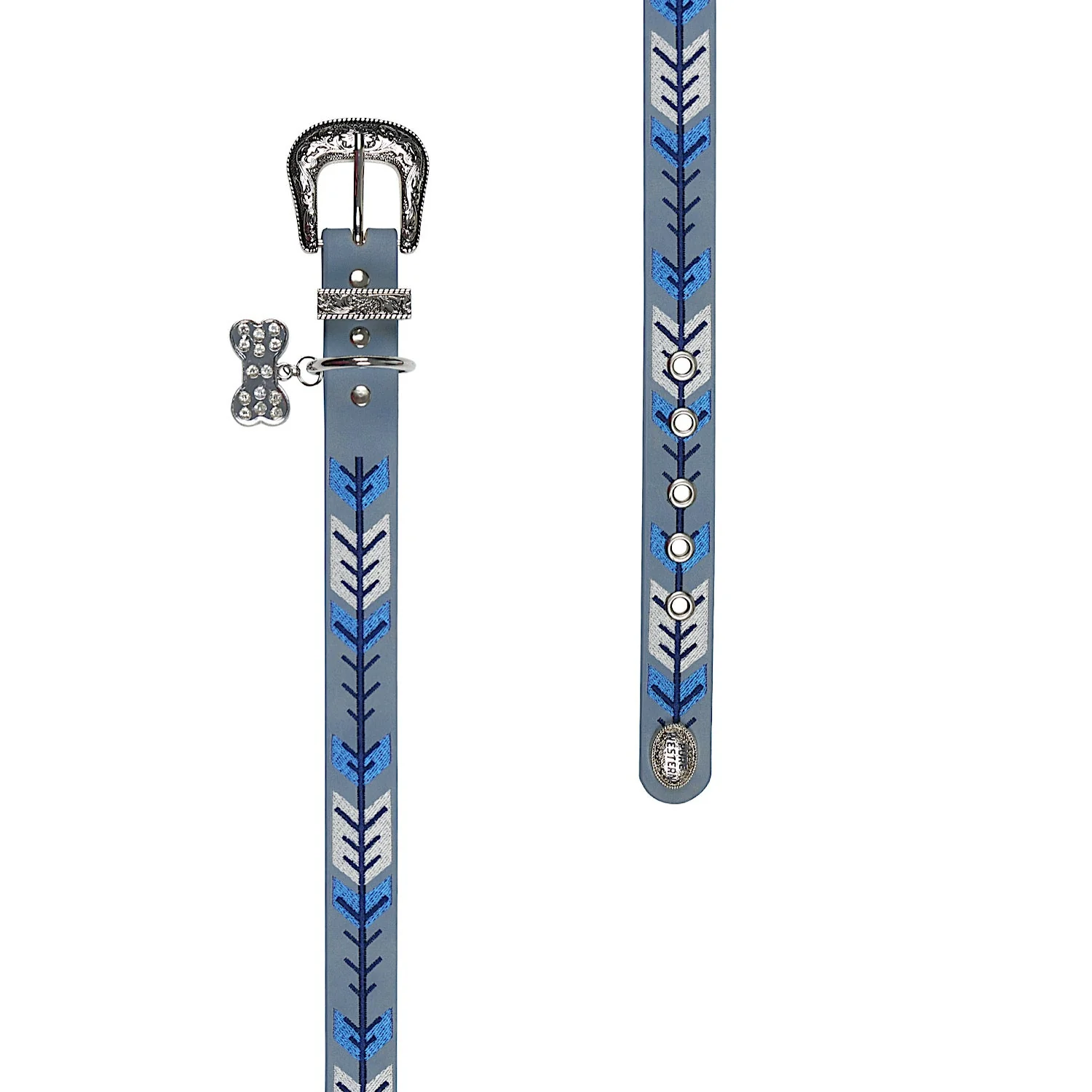 Pure Western Kaira Dog Collar - Blue - Image 2