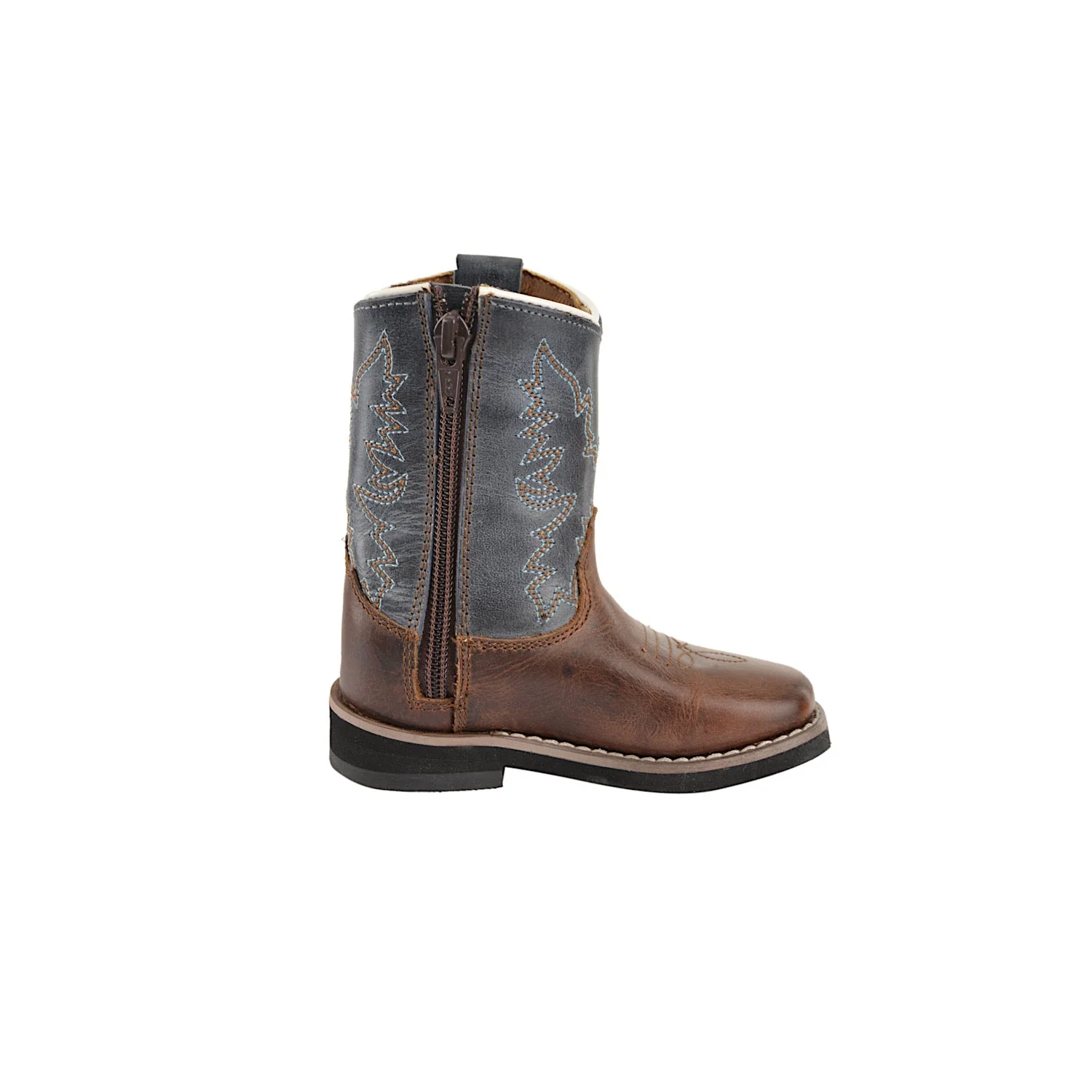Pure Western TODDLER Nash Boot Dark Brown/Navy - Image 2