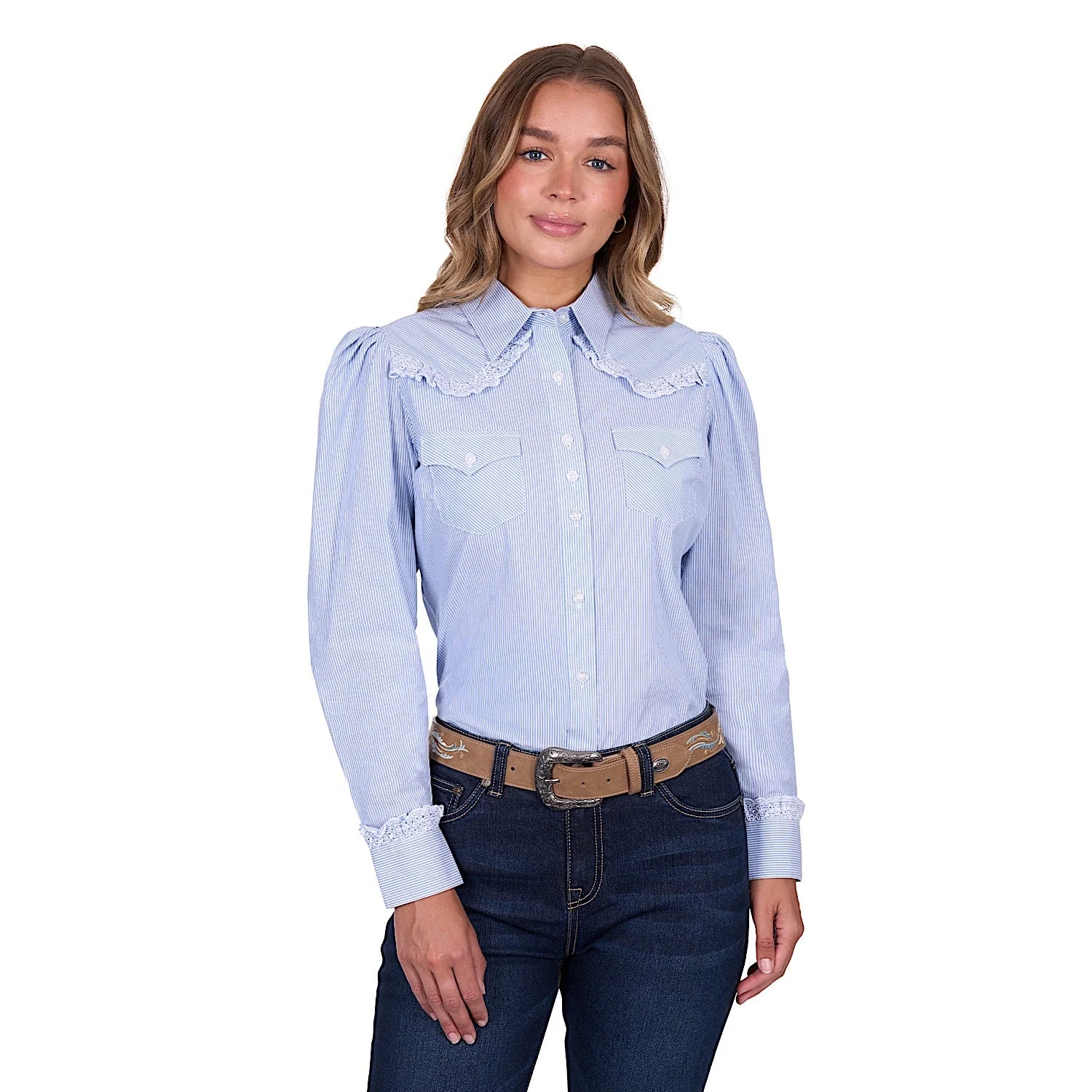 Pure Western Women's Lexi Shirt - Blue