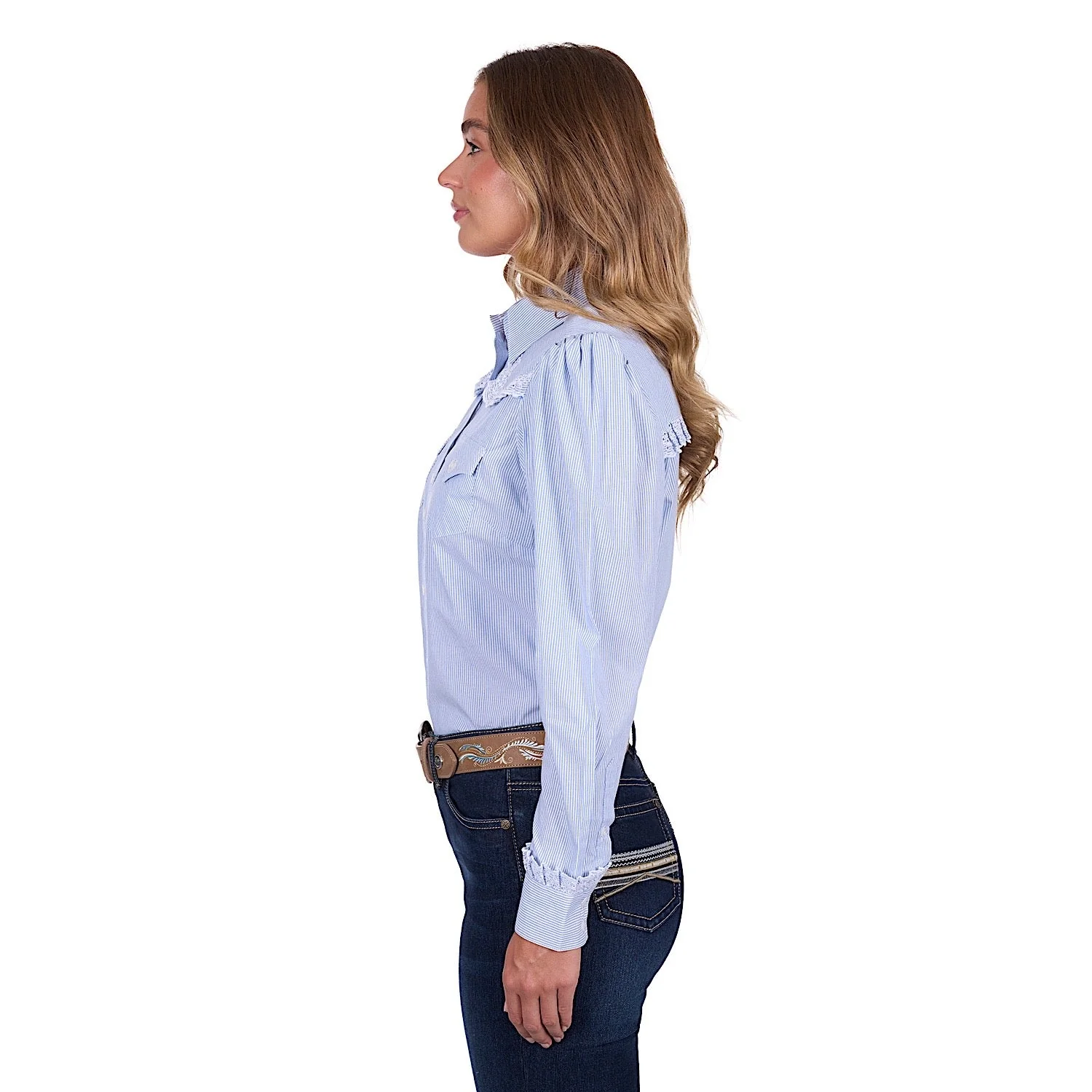 Pure Western Women's Lexi Shirt - Blue - Image 2
