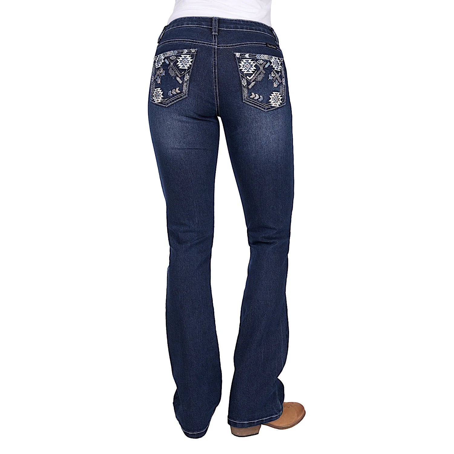 Pure Western Women's Raven Mid Rise Boot Cut Jean 34L - Evening Sky