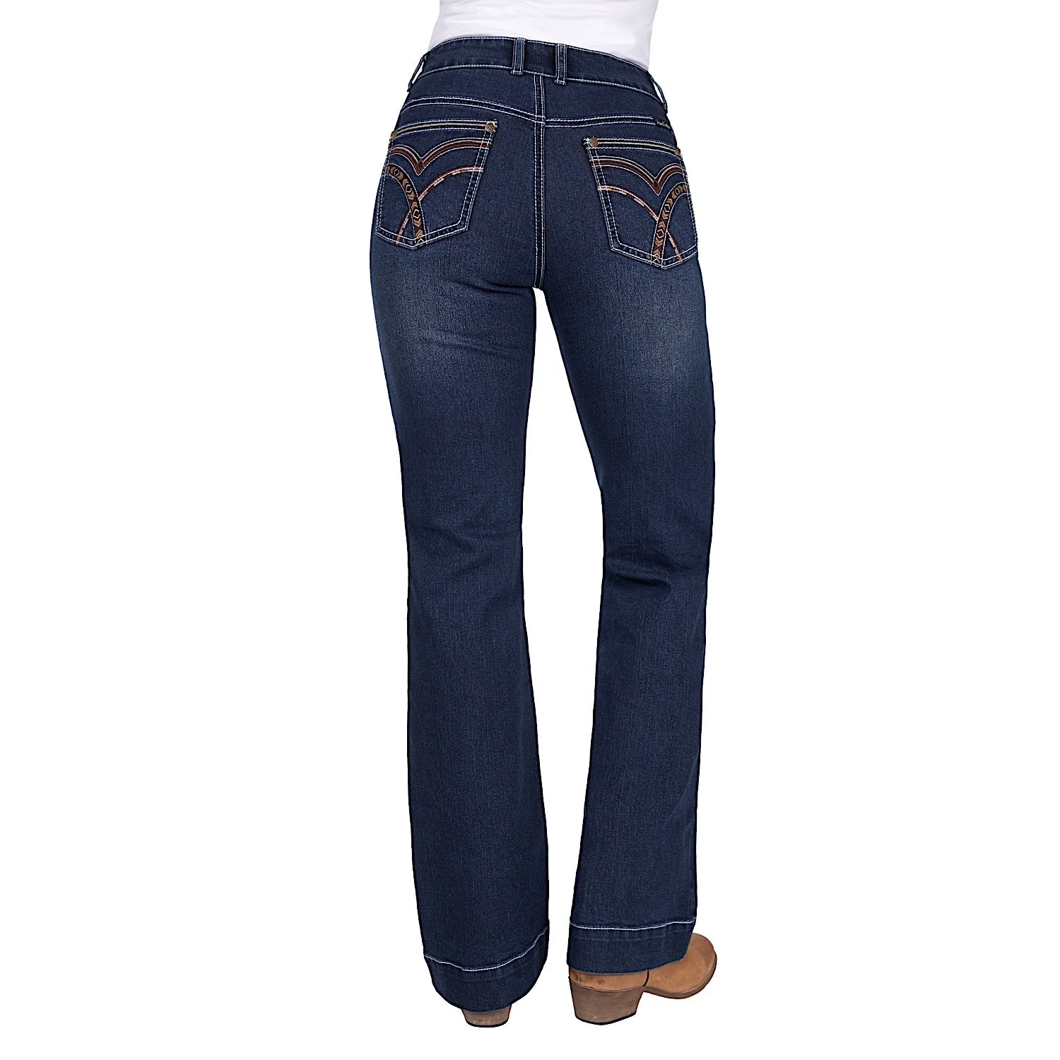Pure Western Women's Romy Mid Rise Trouser Jean 32L - Midnight - Image 4