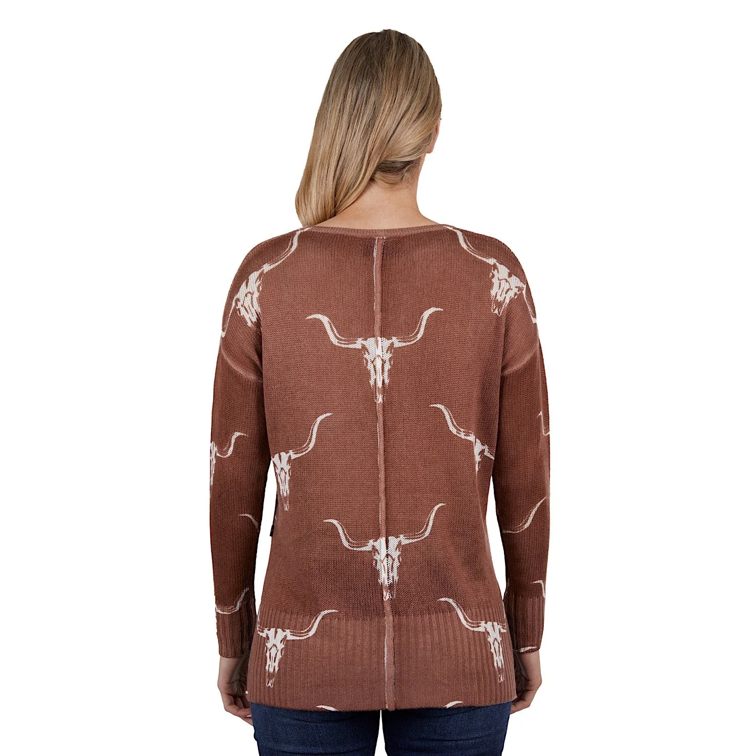 Pure Western Women's Veola Knitted Pullover - Brown - Image 3