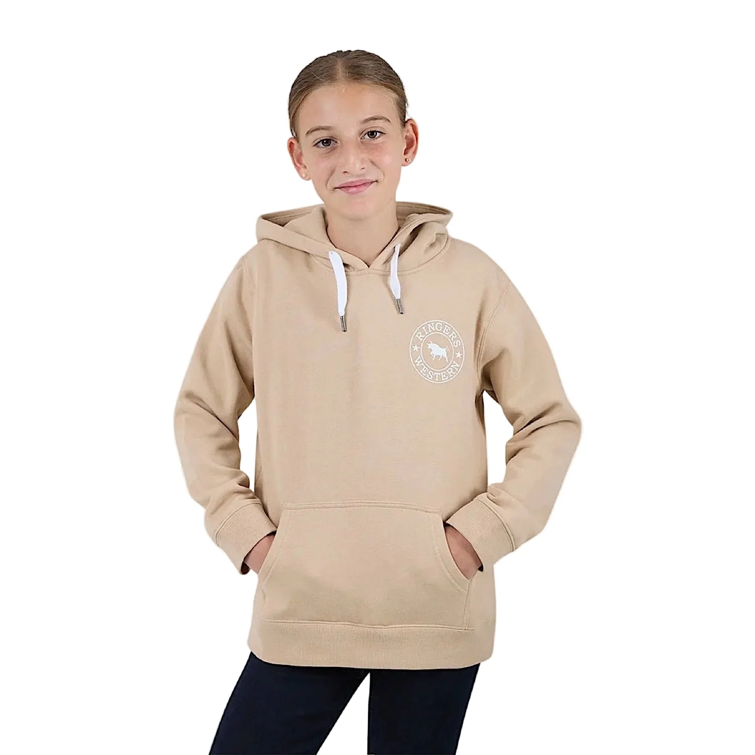 Ringers Western Kids Signature Bull Hoodie - Dark Sand - Image 2