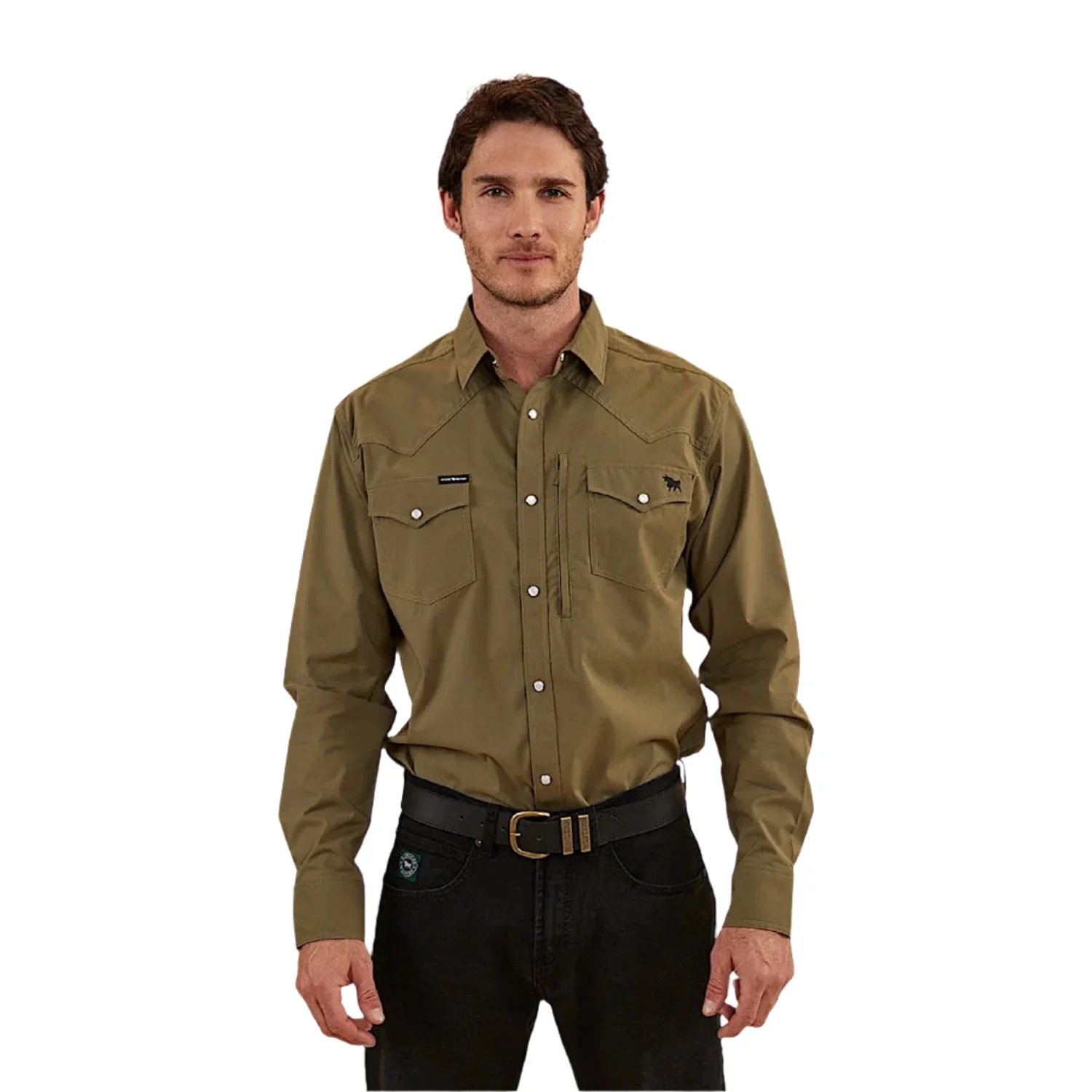 Ringers Western Men's Dillinger Western Shirt - Military Green