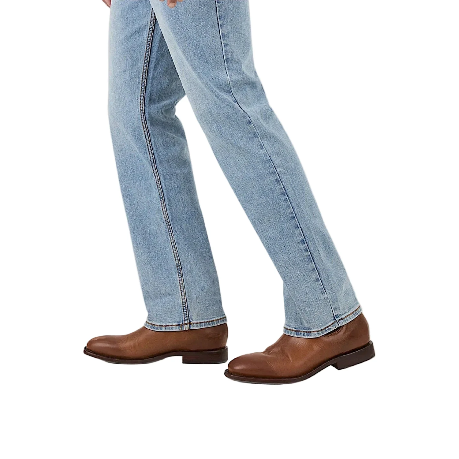 Ringers Western Men's Muster Slim Straight Fit Jean - Light Wash Blue - Image 3