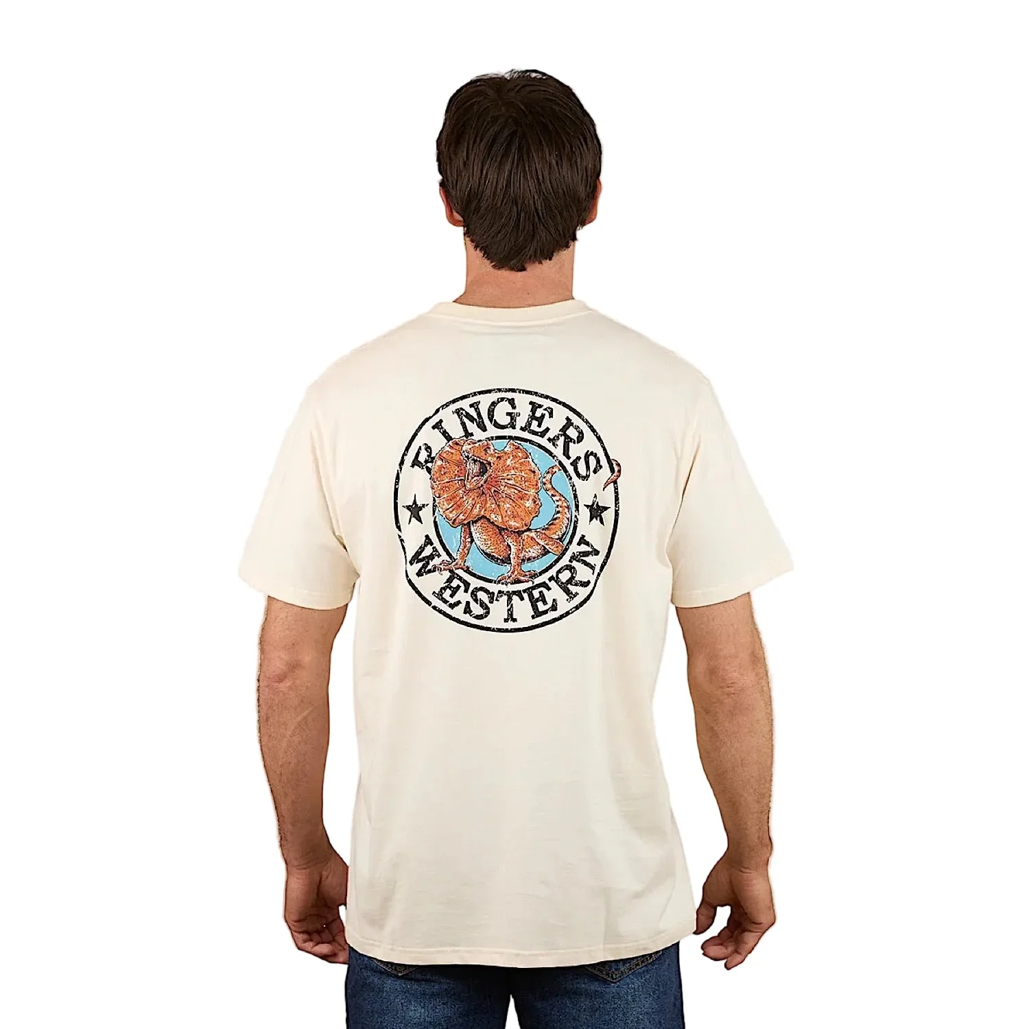 Ringers Western Men's Outta Towner Loose Fit T-Shirt - Off White
