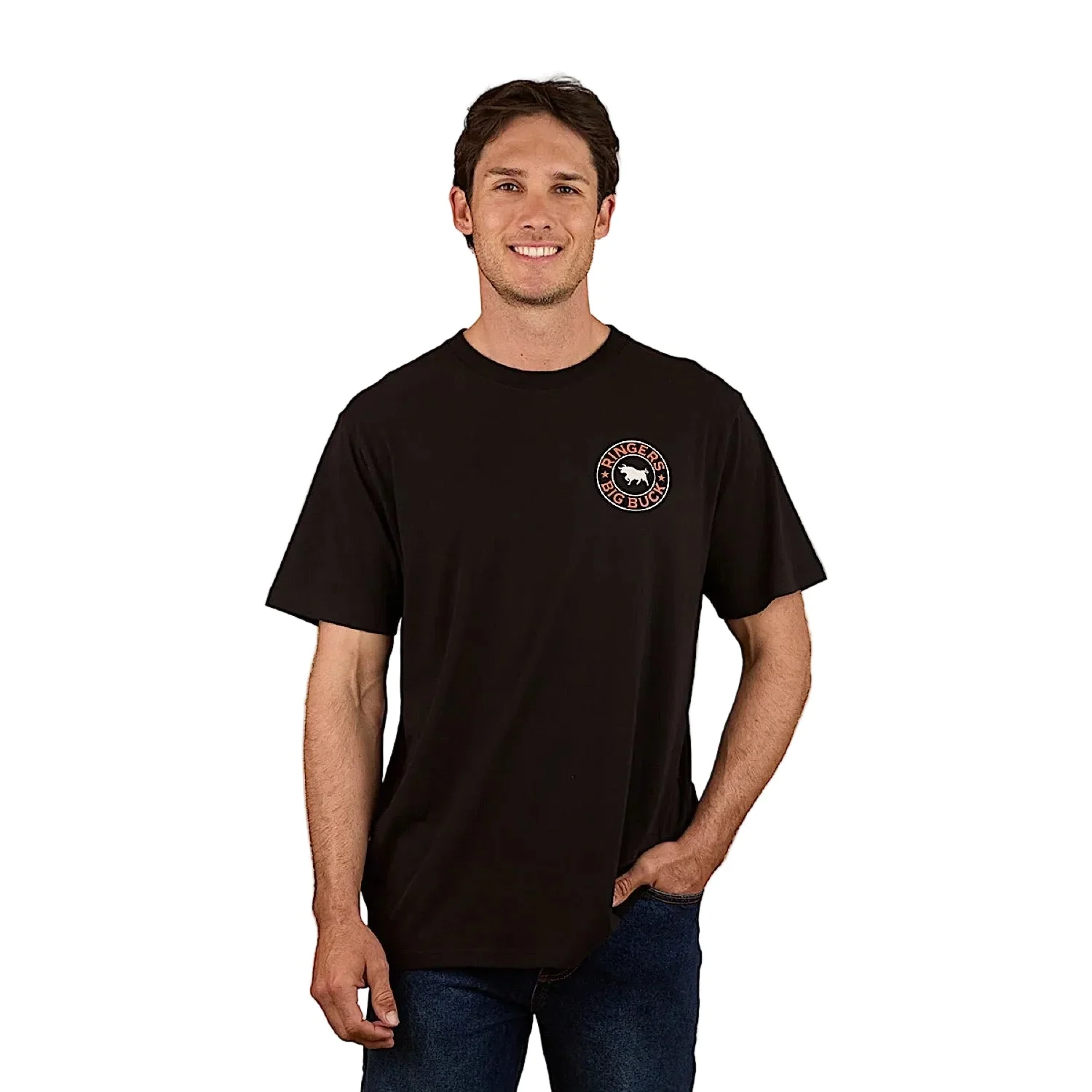 Ringers Western Men's Ringers Buck Loose Fit T-Shirt - Black