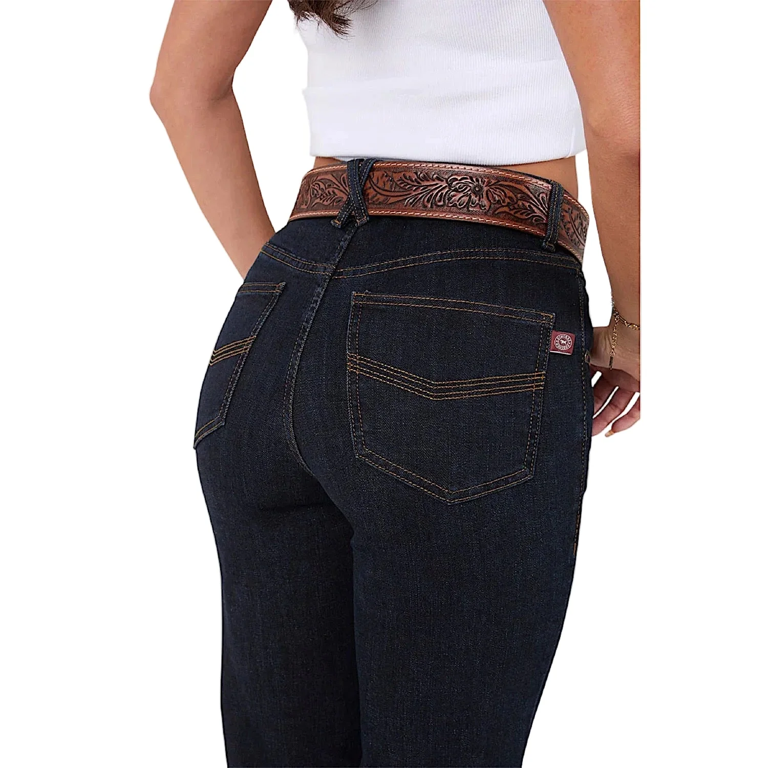 Ringers Western Women's Edith High Rise Bootleg Jean - Dark Blue - Image 4
