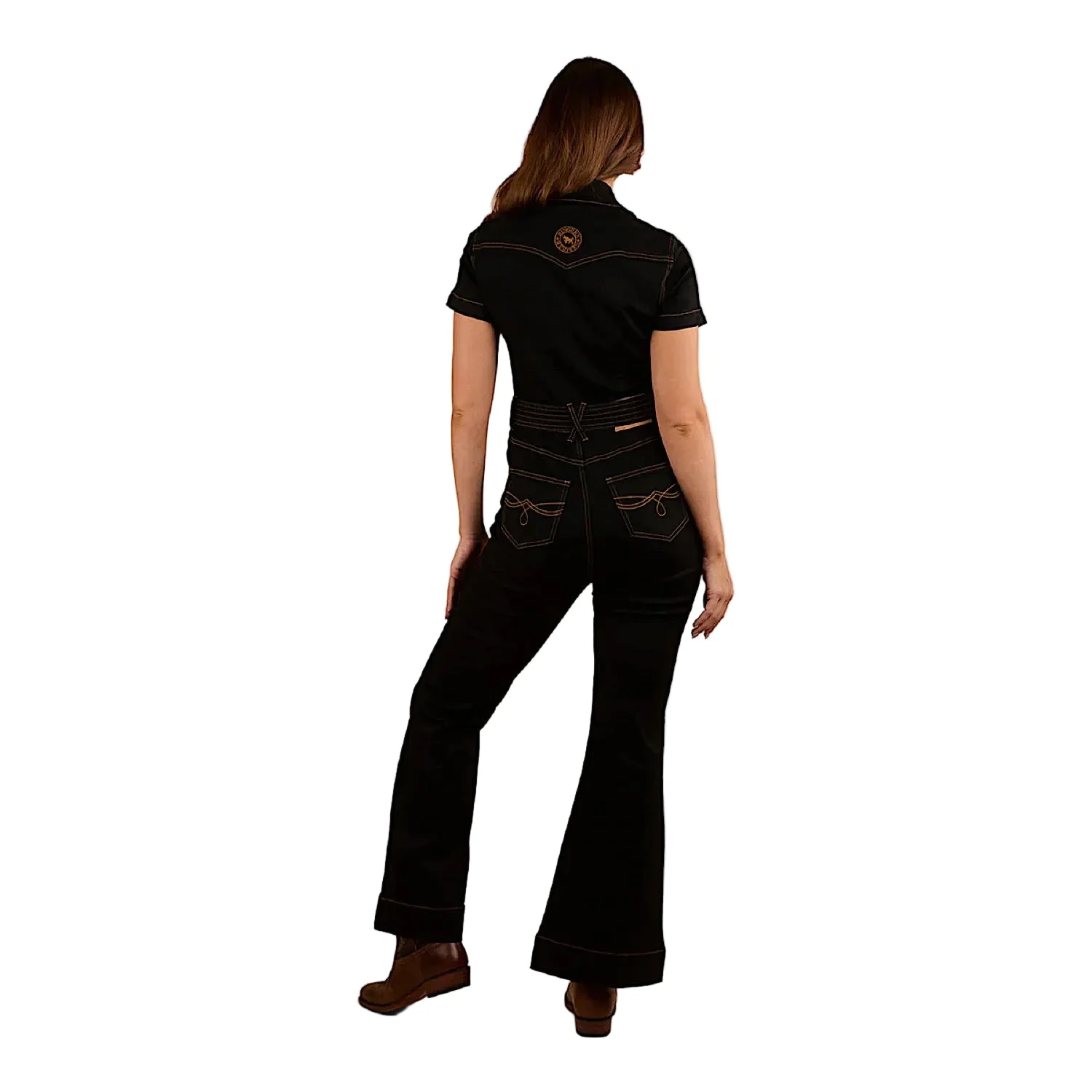 Ringers Western Women's Jazmine Bootleg Jumpsuit - Black - Image 3